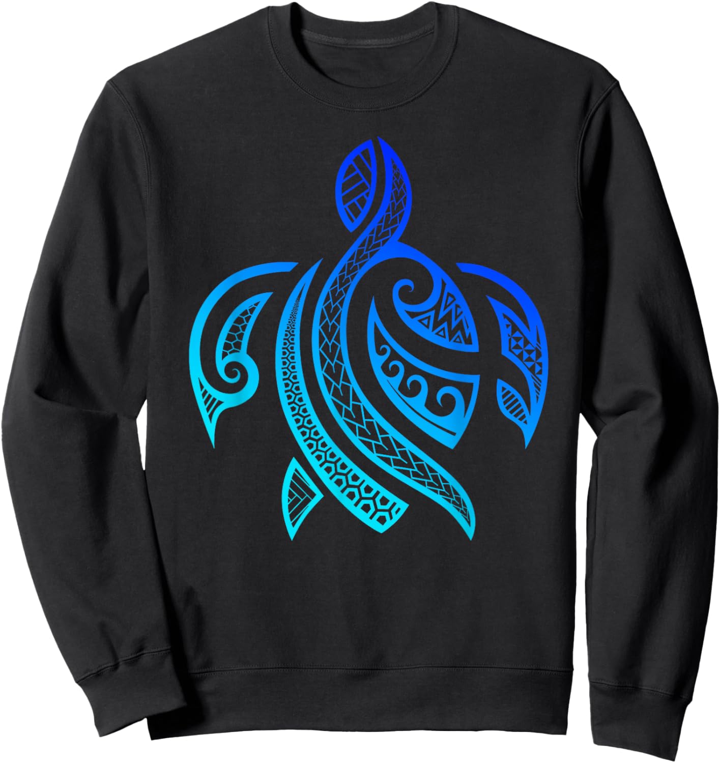 Tribal Hawaiian Maori Art Sea Turtle Hawaiian Tribal Sweatshirt - Sweatshirt | Black