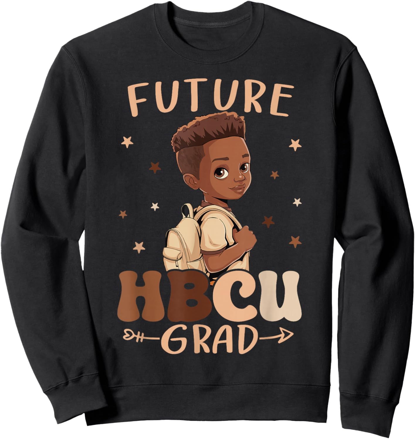 Future HBCU Grad kids Black Boy Afro Black History Month Sweatshirt - Sweatshirt | Black