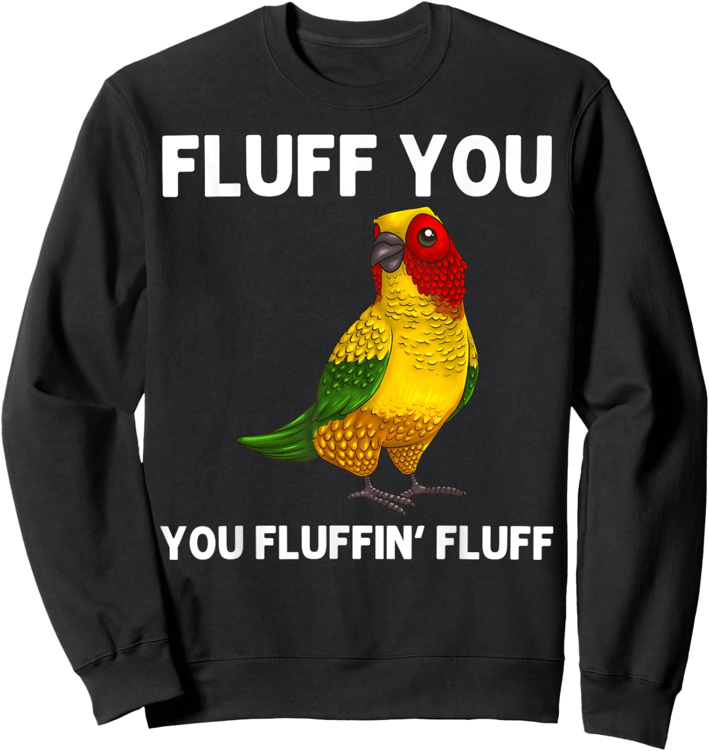 Cool Sun Conure Art Women Bird Lover Parrot Birding Sweatshirt - Sweatshirt | Black