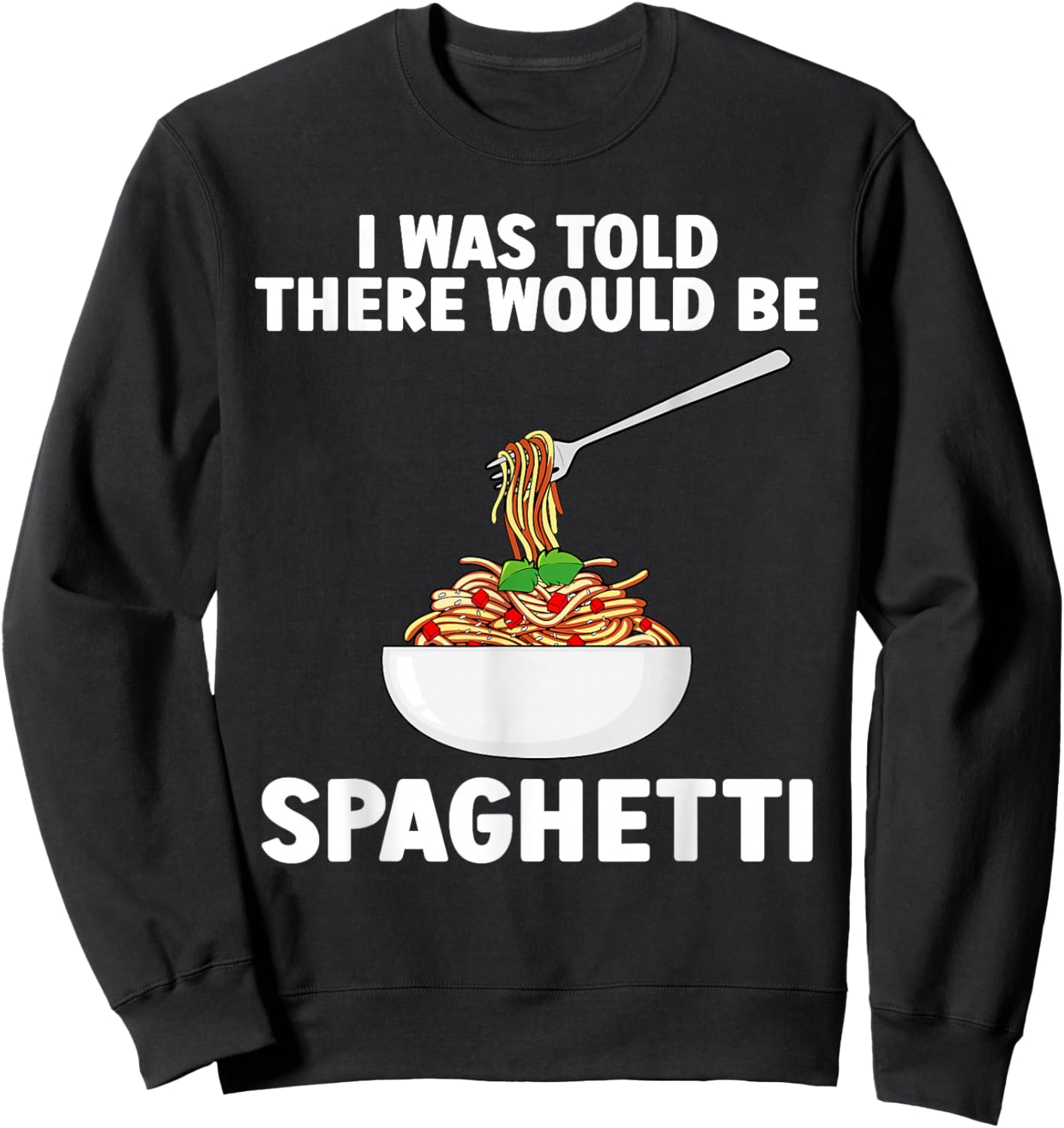 Cool Spaghetti Art Women Italian Foodie Pasta Lover Sweatshirt - Sweatshirt | Black