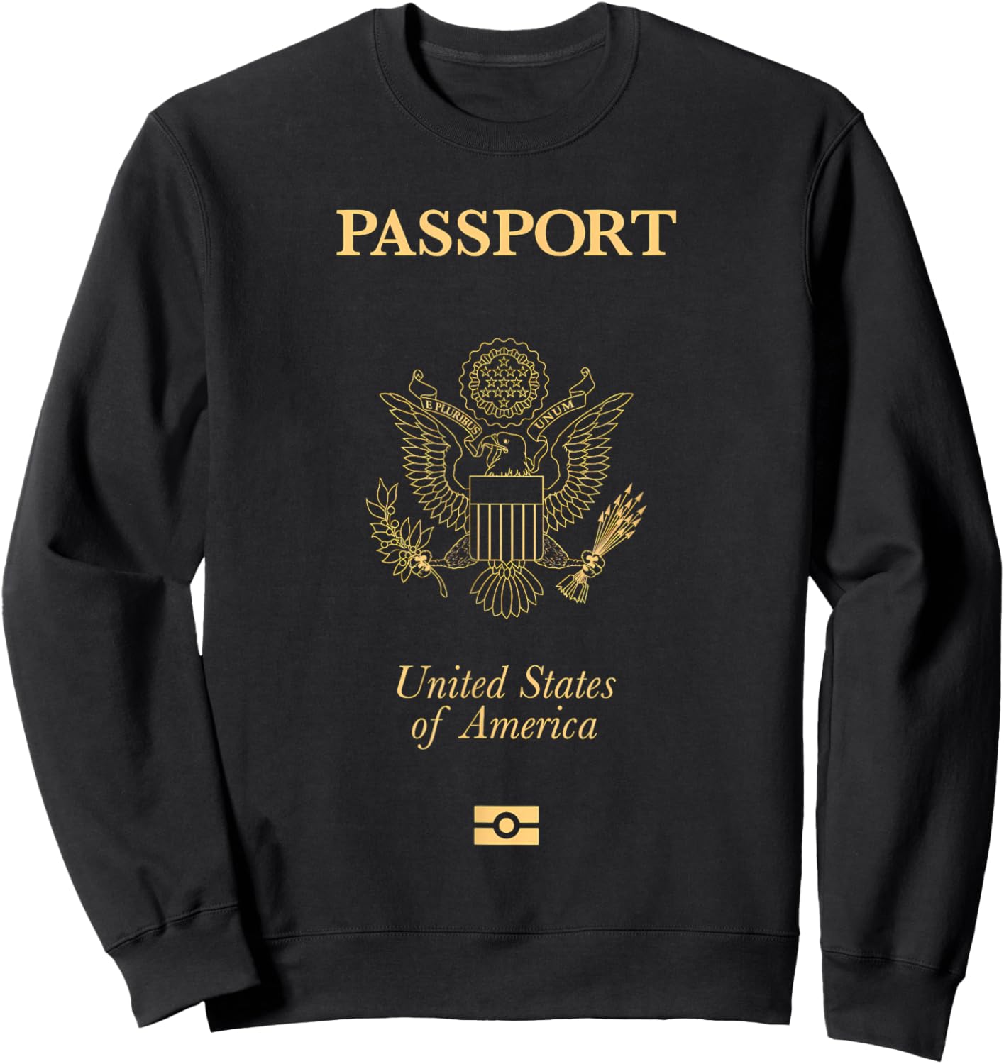 USA Passport | Patriot National Pride Sweatshirt - Sweatshirt | Black