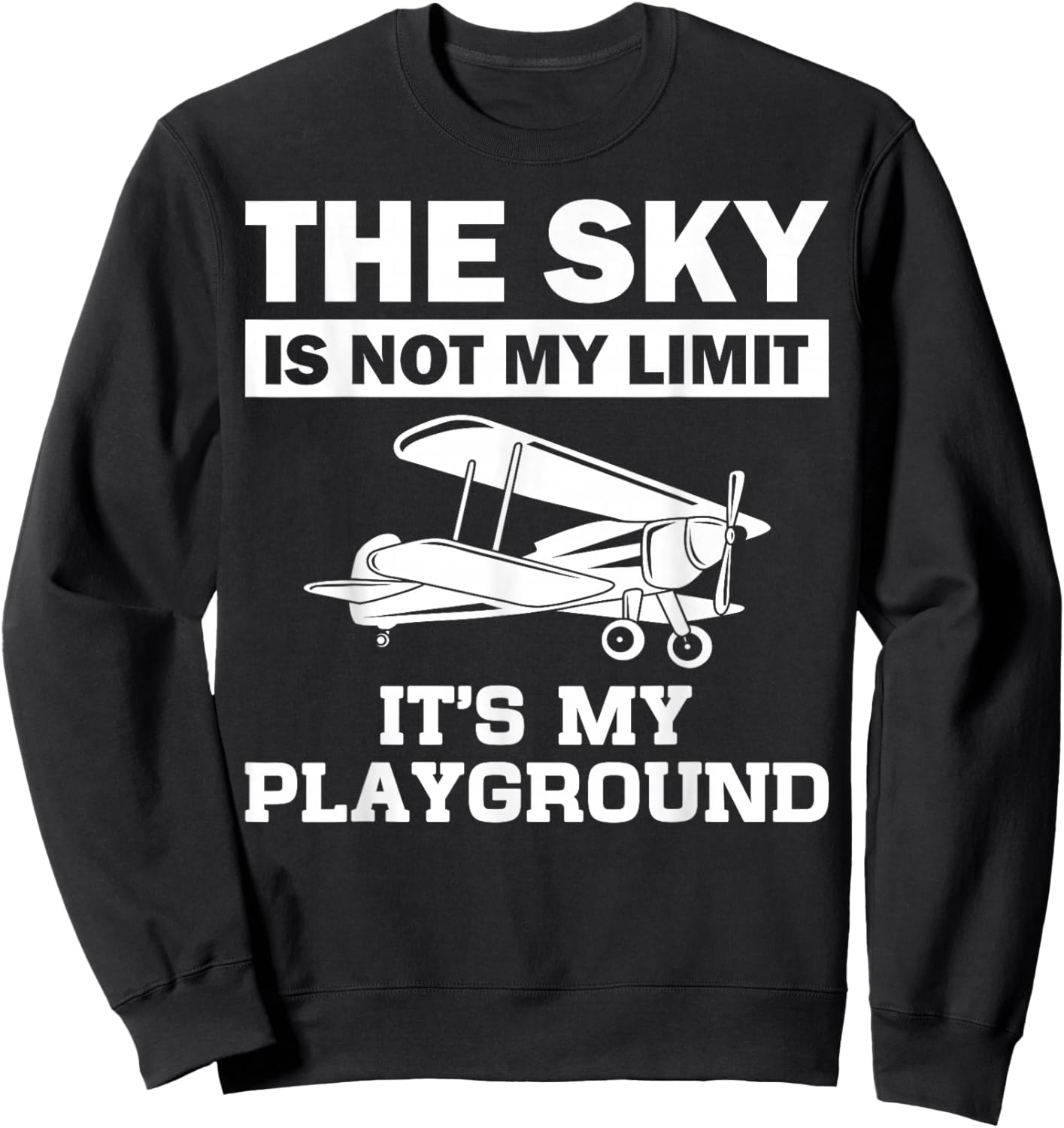 Funny Pilot Design Women Aviation Airplane Pilot Sweatshirt - Sweatshirt | Black