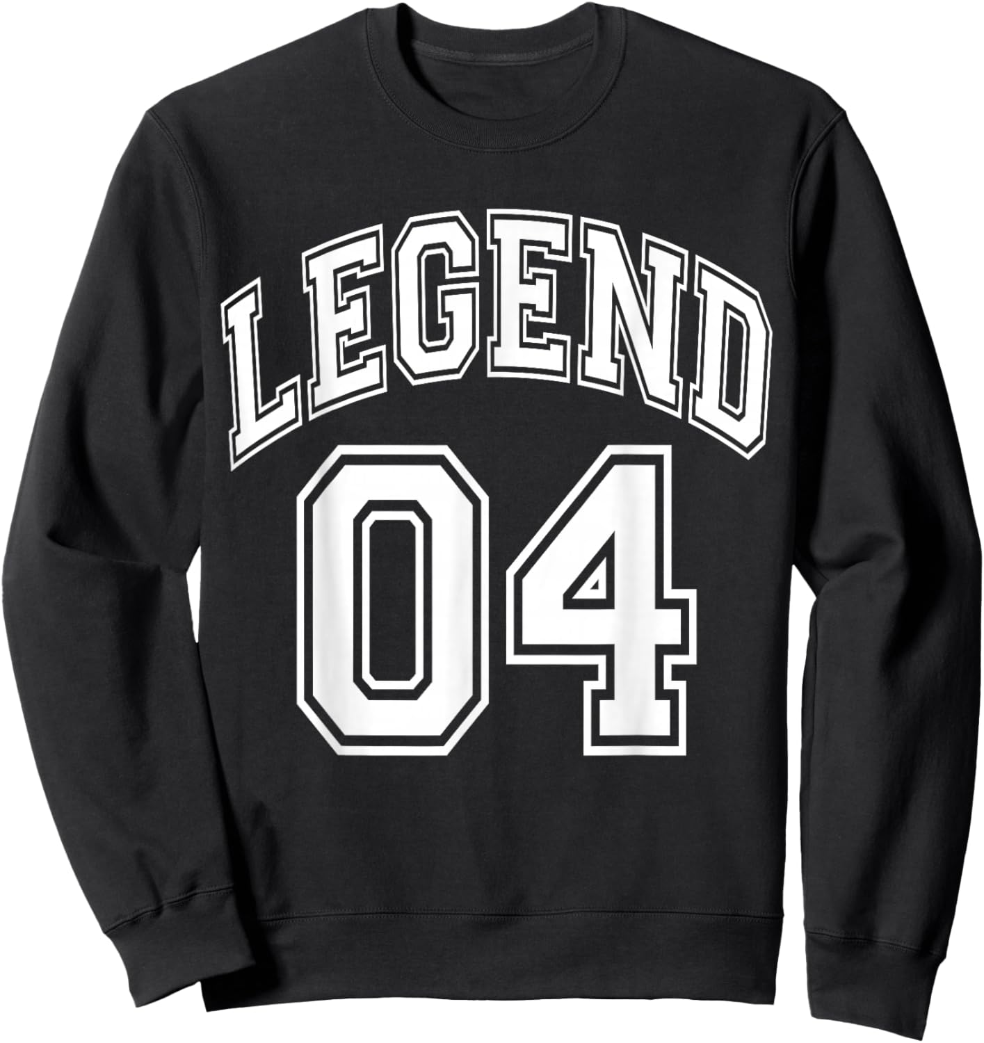 Legend 04 Number Varsity Team - 04th Birthday & 04 Years Old Sweatshirt - Sweatshirt | Black