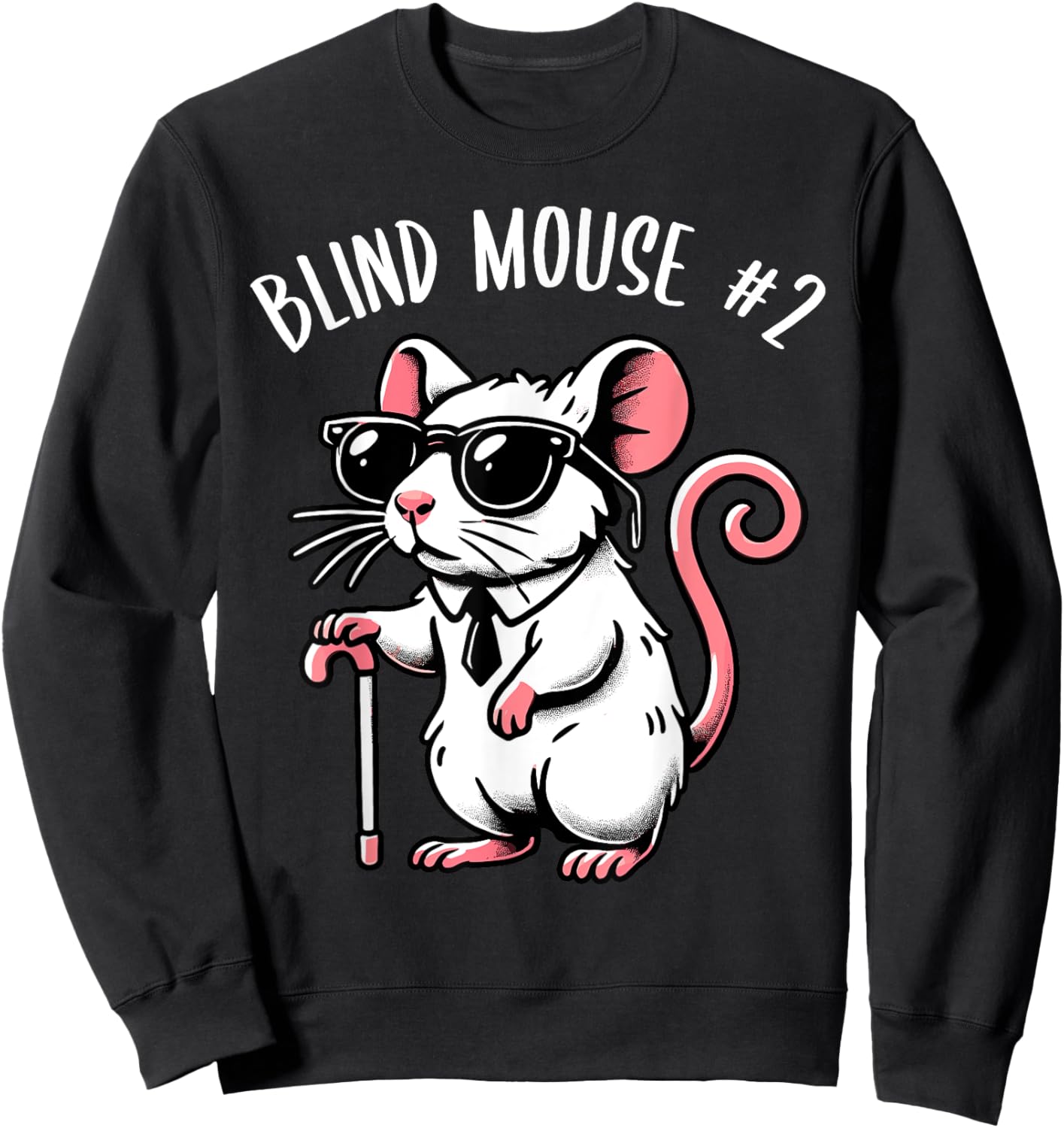 Halloween Three Blind Mice Costume Adult Kid, Blind Mouse #2 Sweatshirt - Sweatshirt | Black