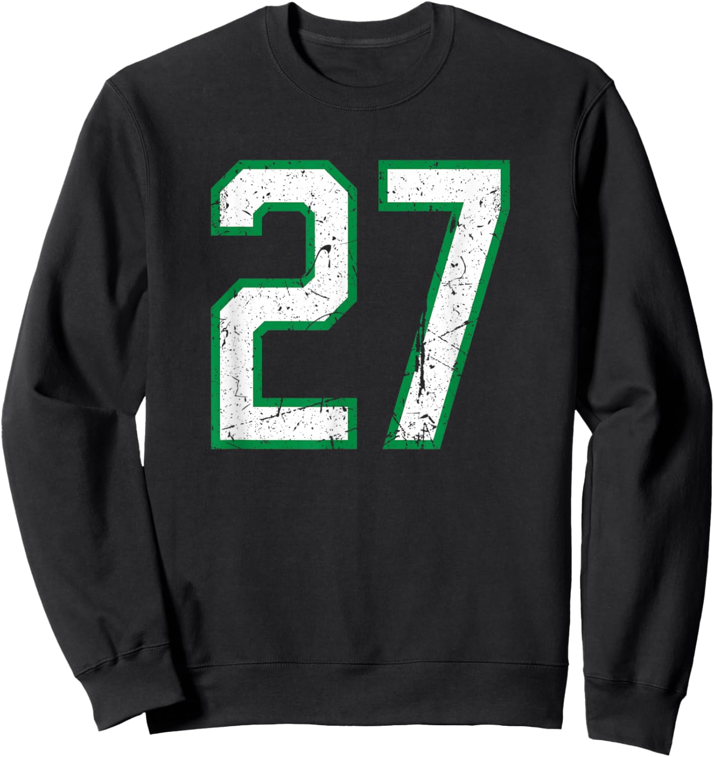 Vintage Sports Number #27 Sweatshirt - Sweatshirt | Black