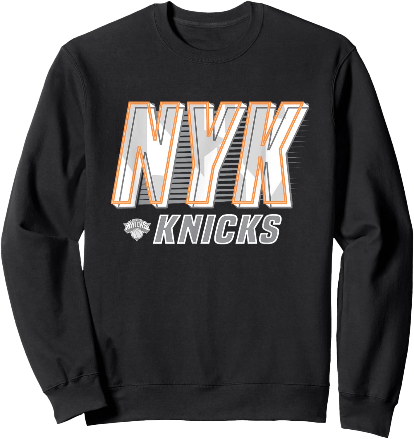 NBA New York Knicks Type Stack Logo Sweatshirt - Sweatshirt | Black