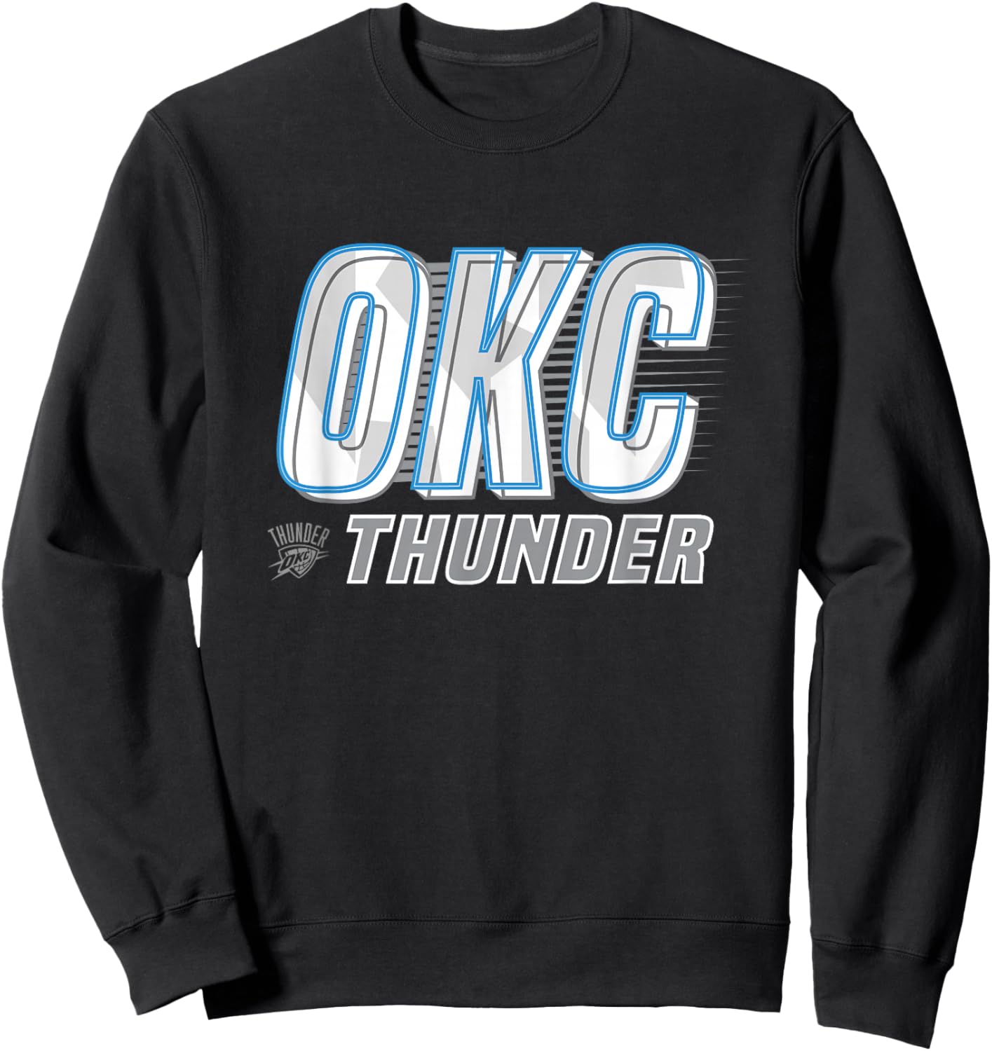 NBA Oklahoma City Thunder Type Stack Logo Sweatshirt - Sweatshirt | Black