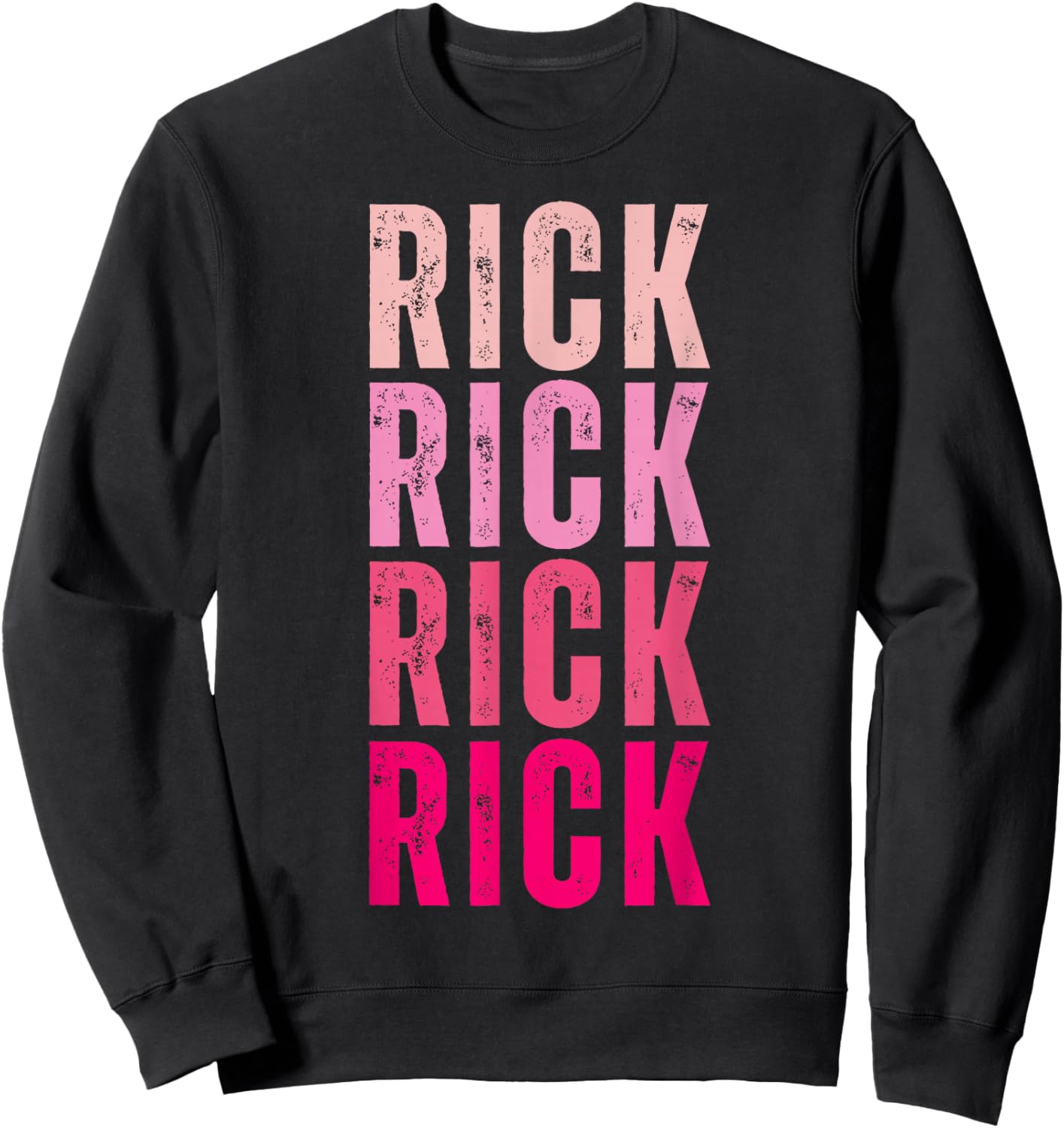 Personalized Name Rick I Love Rick Vintage Sweatshirt - Sweatshirt | Black