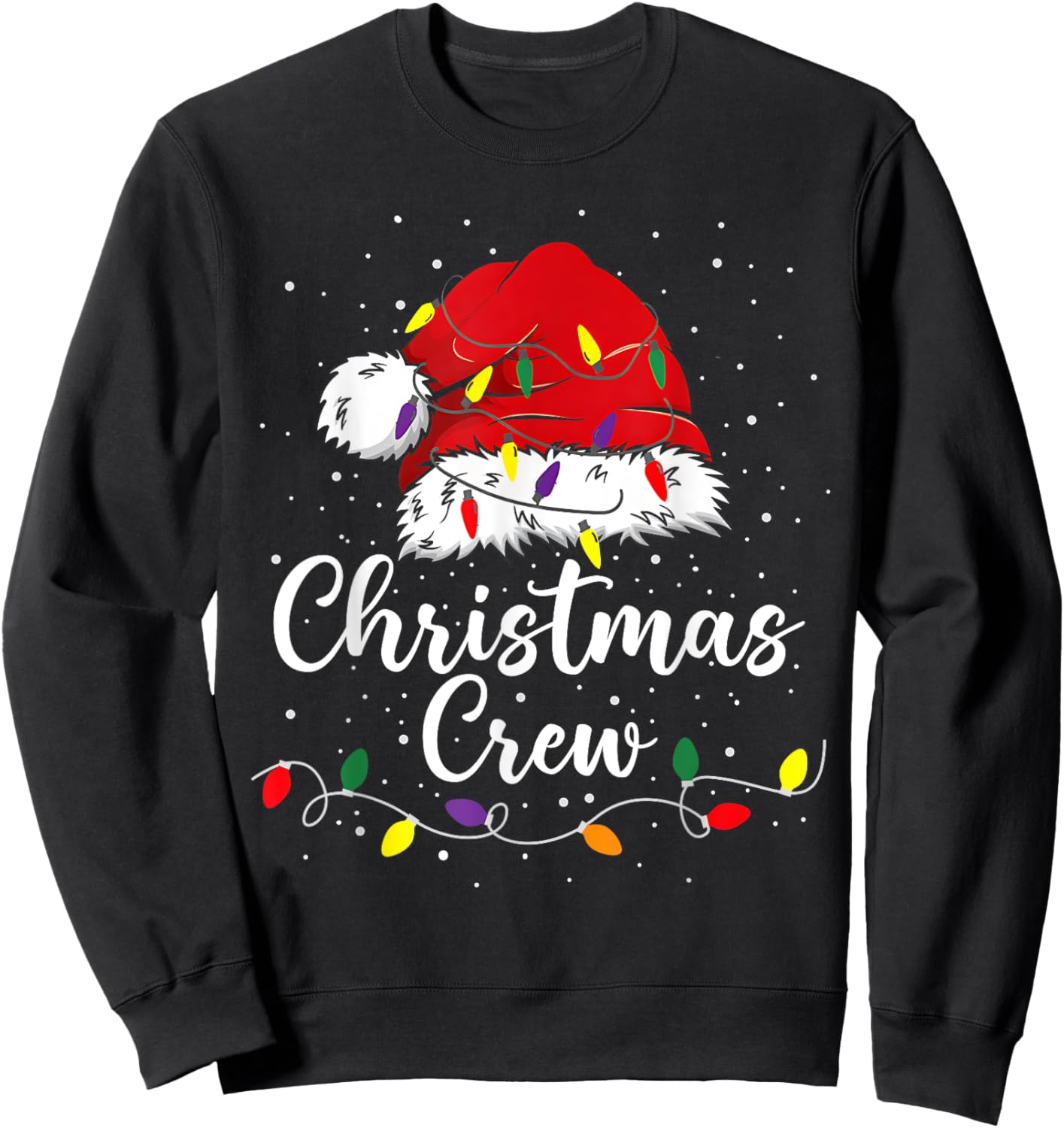 Christmas Crew Family Group Matching Christmas Pajama Party Sweatshirt - Sweatshirt | Black