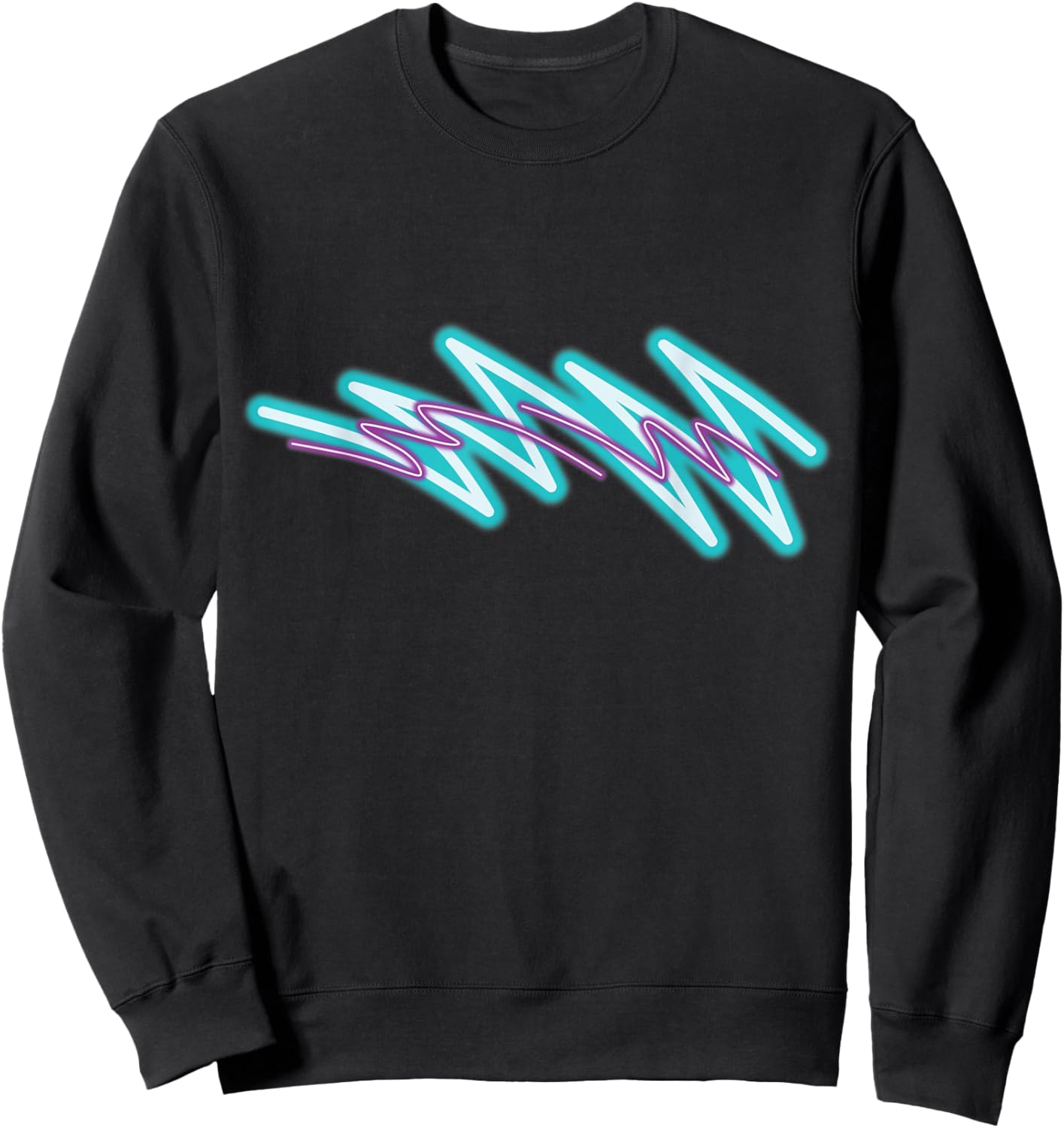 Nostalgic 90's Minimal Neon Jazzy Paper Cup Vaporwave Sweatshirt - Sweatshirt | Black