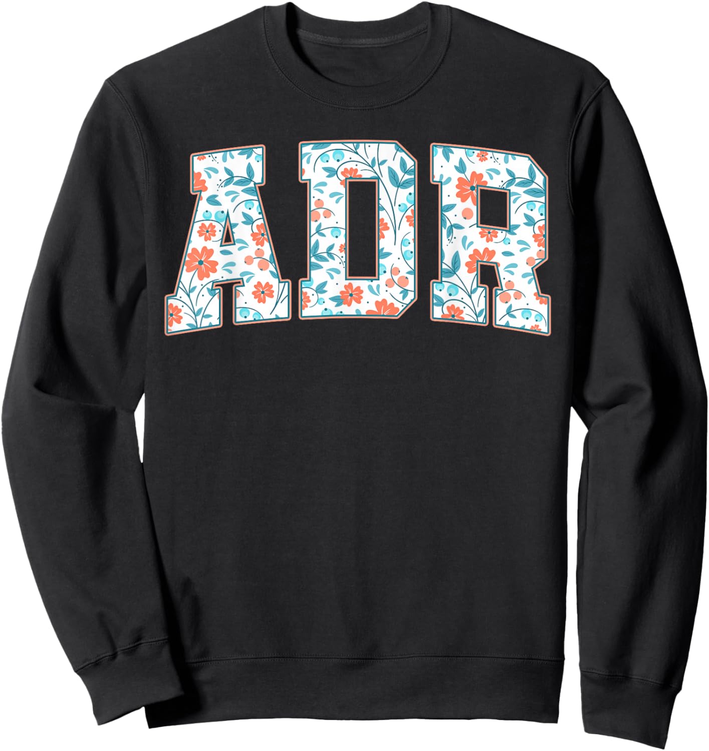 Floral ADR Vet Tech Veterinary Medicine Vet Staff Week Sweatshirt - Sweatshirt | Black