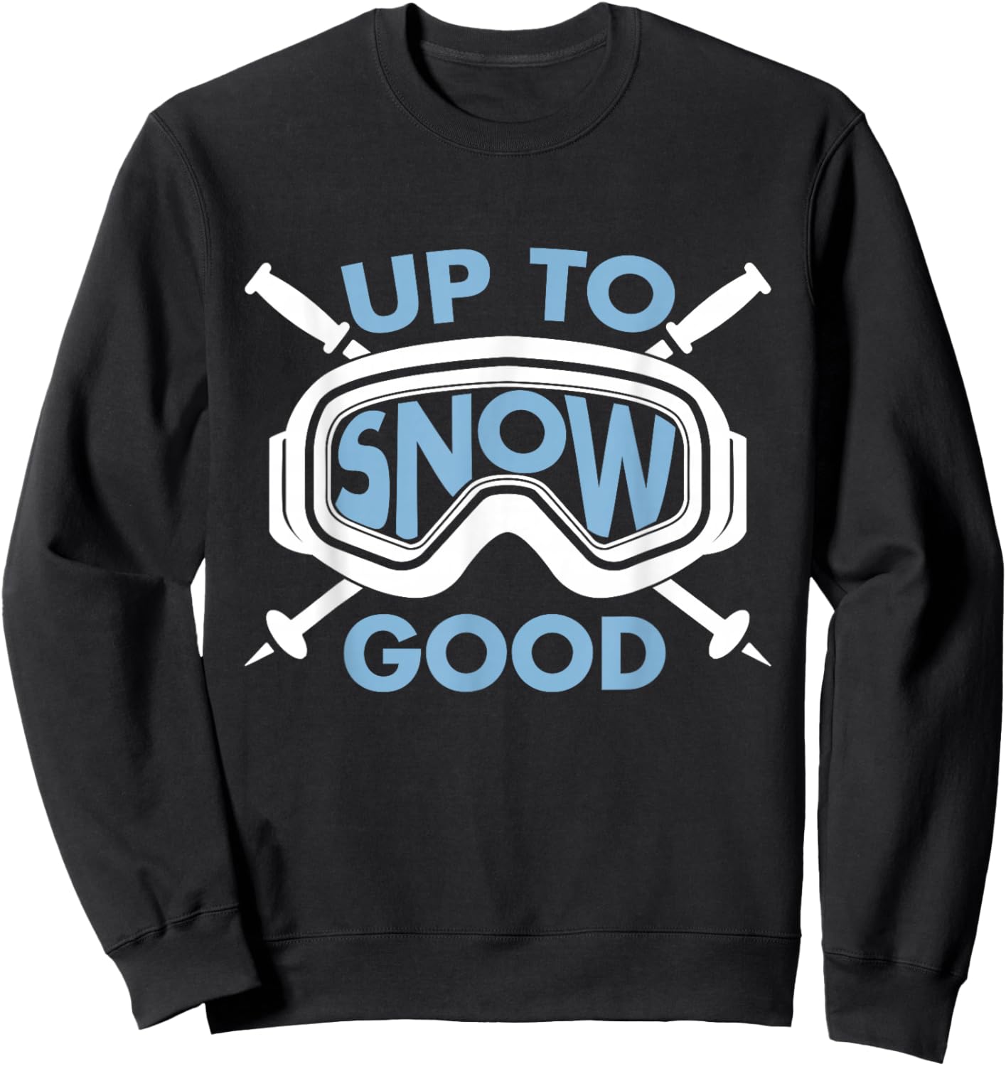 Skiing Art Women Kids Winter Sport Ski Lover Skier Sweatshirt - Sweatshirt | Black