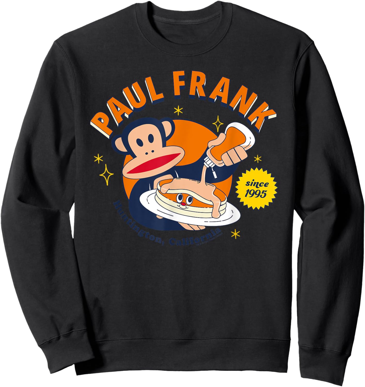 Paul Frank Julius The Monkey Pancakes Huntington California Sweatshirt - Sweatshirt | Black