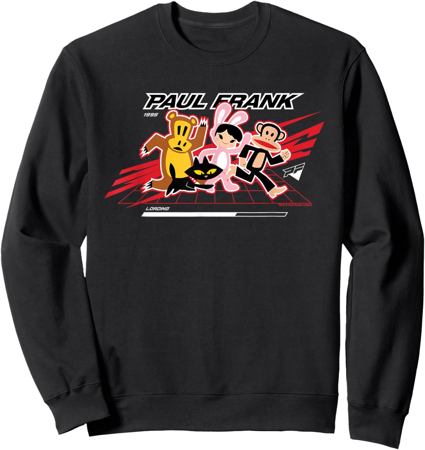 Paul Frank Gaming Julius The Monkey & Co Loading Screen Sweatshirt - Sweatshirt | Black