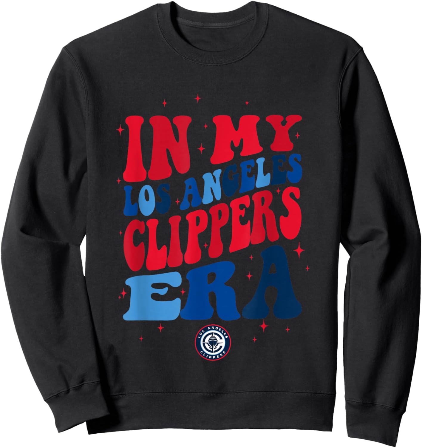 NBA In My Los Angeles Clippers Era Retro Wave Logo Sweatshirt - Sweatshirt | Black
