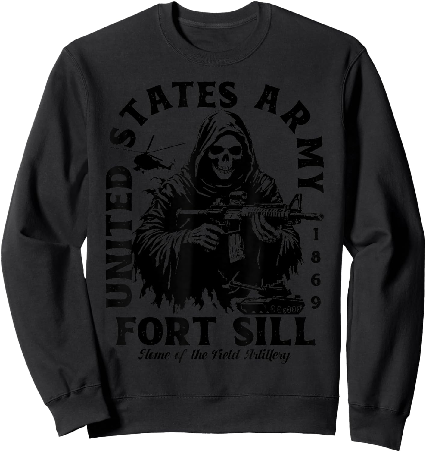 Fort Sill US Military Base Oklahoma OK Ft Sill Veteran Gifts Sweatshirt - Sweatshirt | Black