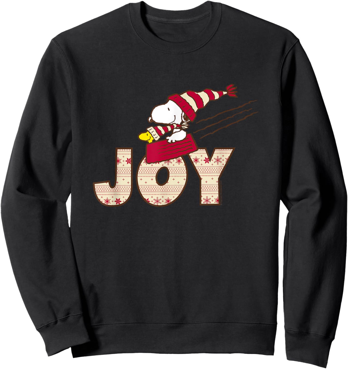 Peanuts Snoopy Christmas Joy Sweatshirt - Sweatshirt | Black