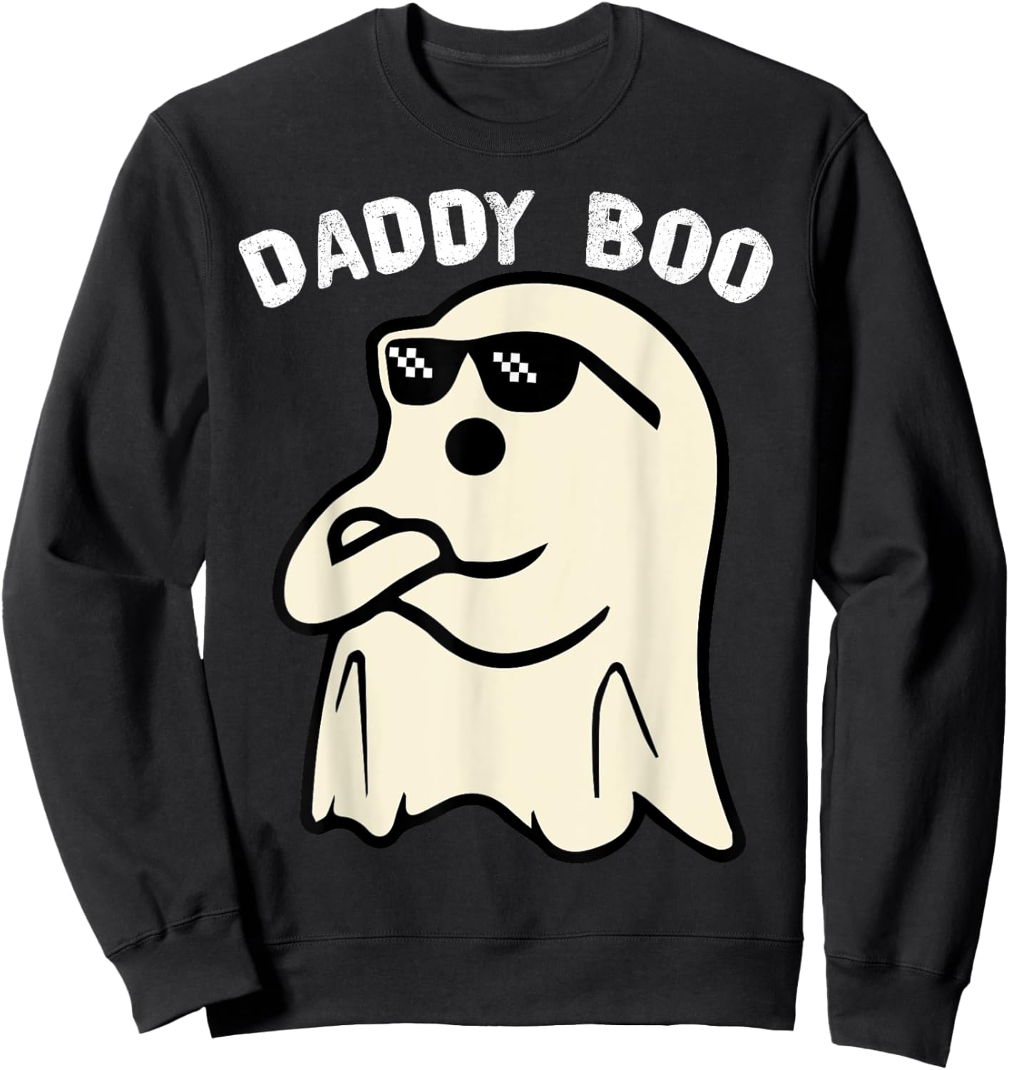 Daddy Boo Halloween Family Matching Costume Ghost Dad 2024 Sweatshirt - Sweatshirt | Black