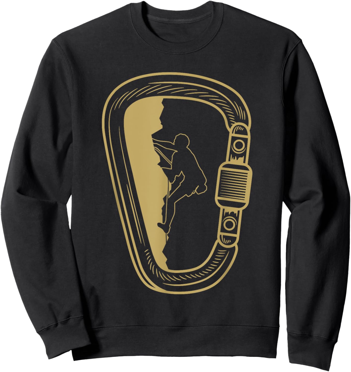Funny Rock Climbing Carabiner Lovers Outfit Men Women Kids Sweatshirt - Sweatshirt | Black