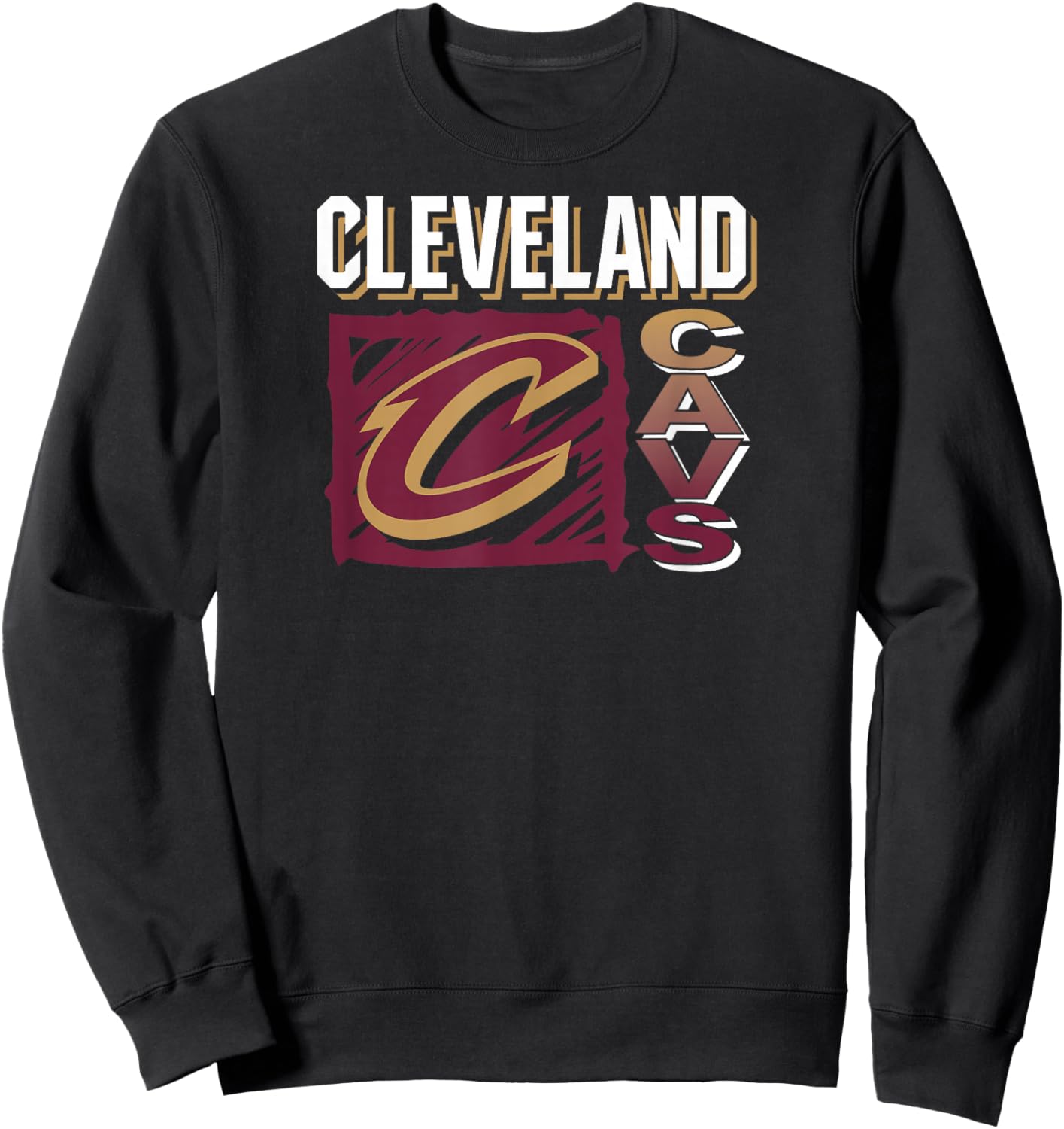 NBA - Cleveland Cavaliers Scribble Square Black Sweatshirt - Sweatshirt | Black