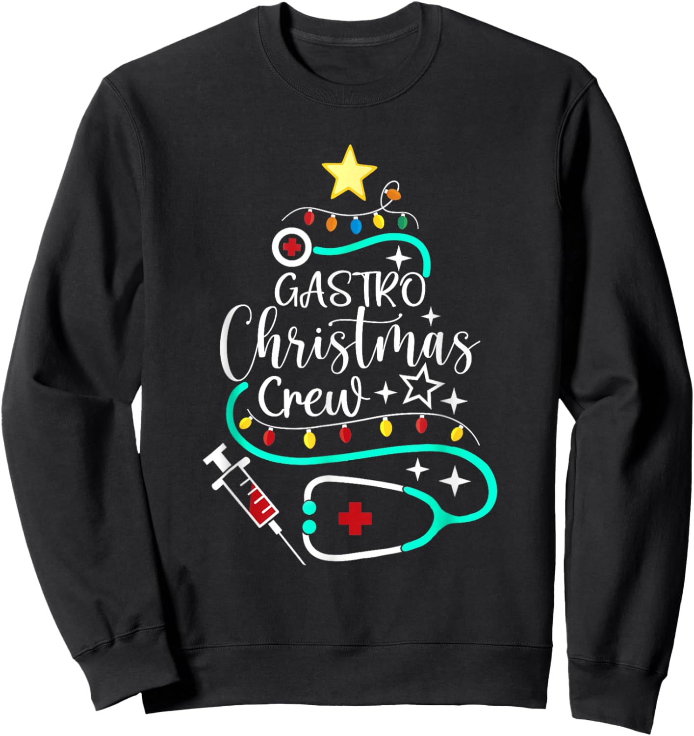 Gastro Christmas Crew Gastroenterology Nurse Endoscopy Techs Sweatshirt - Sweatshirt | Black