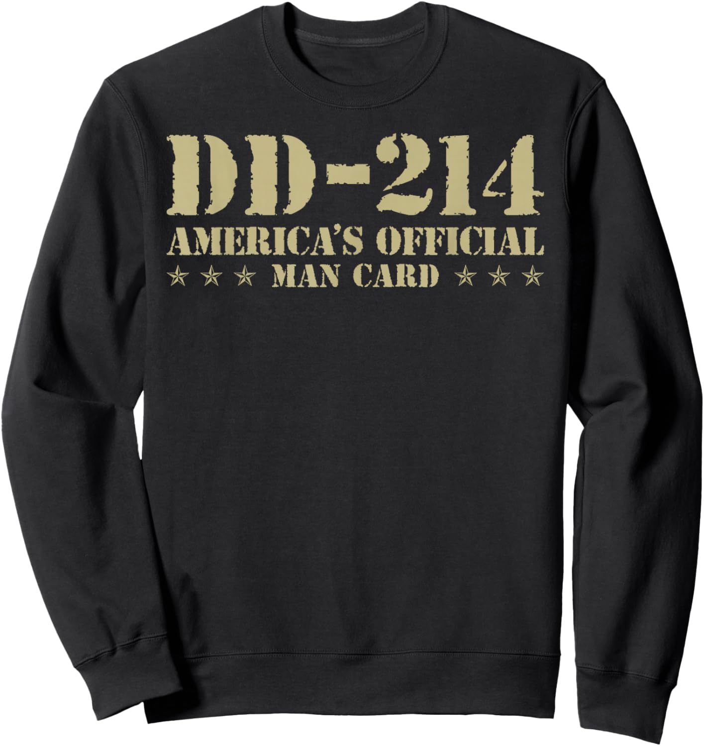 DD-214 America's Official Man Card Veteran Day Retro Army Sweatshirt - Sweatshirt | Black