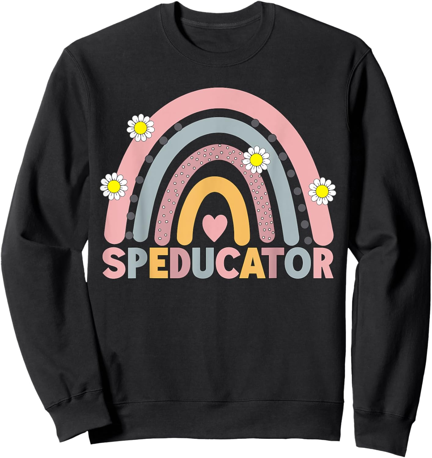 Speducator Special Education Teacher Sped Ed Rainbow Sped Sweatshirt - Sweatshirt | Black