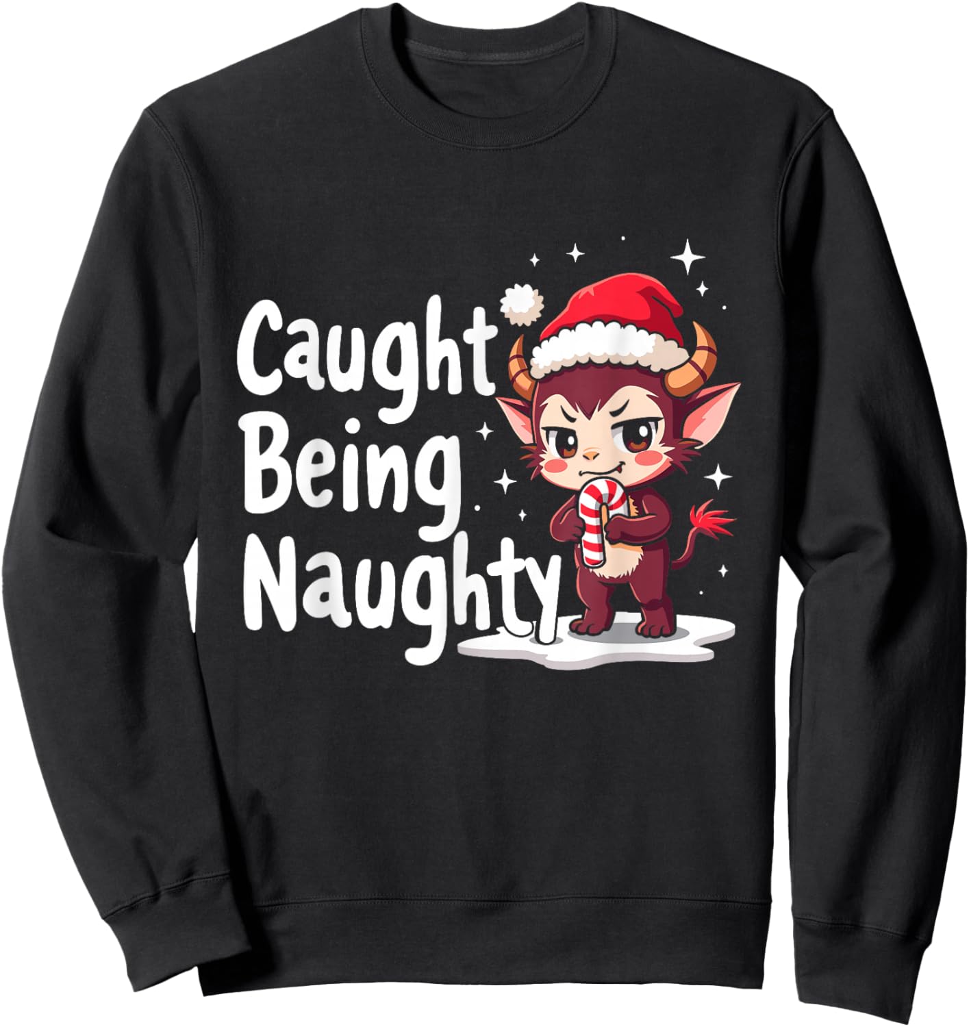 Cute Christmas Monster Krampus Lover Festive Fun Christmas Sweatshirt - Sweatshirt | Black