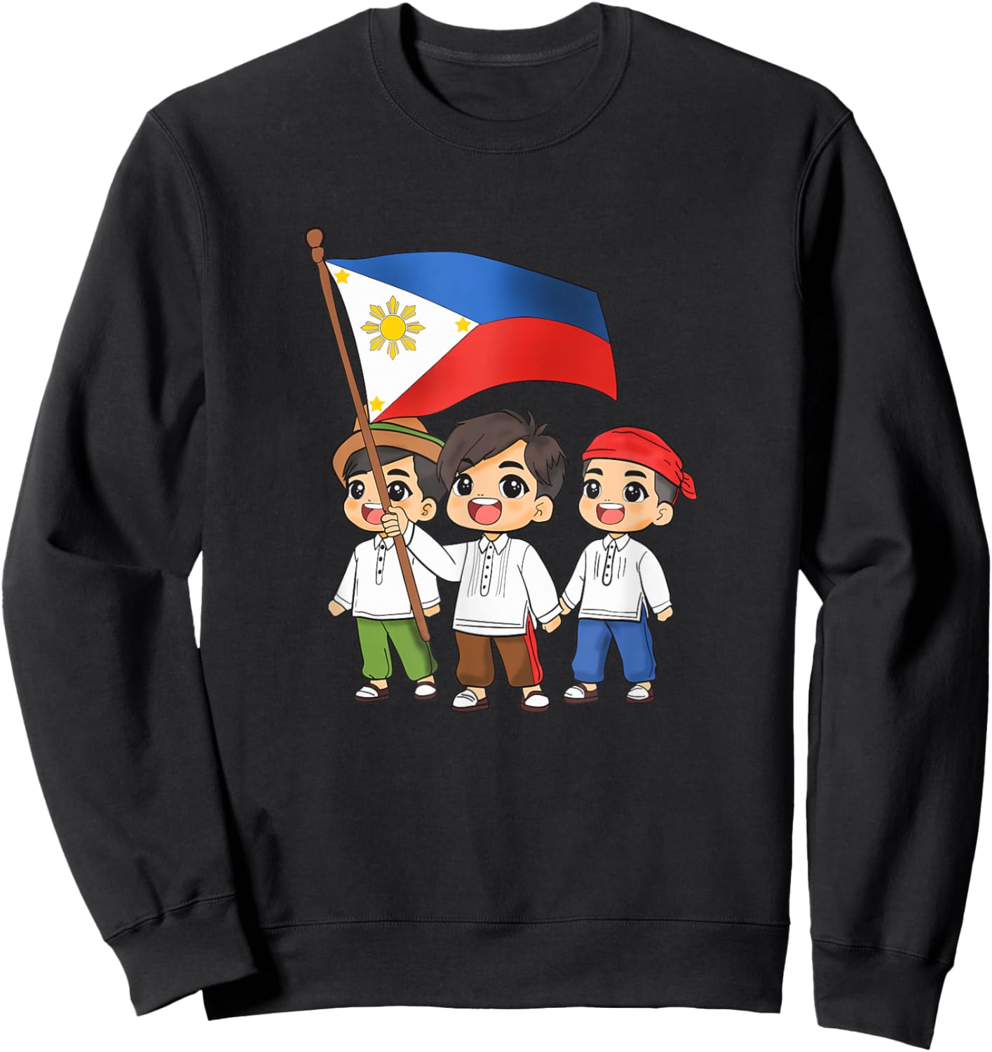 Philippines Pilipinas Proud Filipino Boy Pinoy Flag Boys Sweatshirt - Sweatshirt | Black