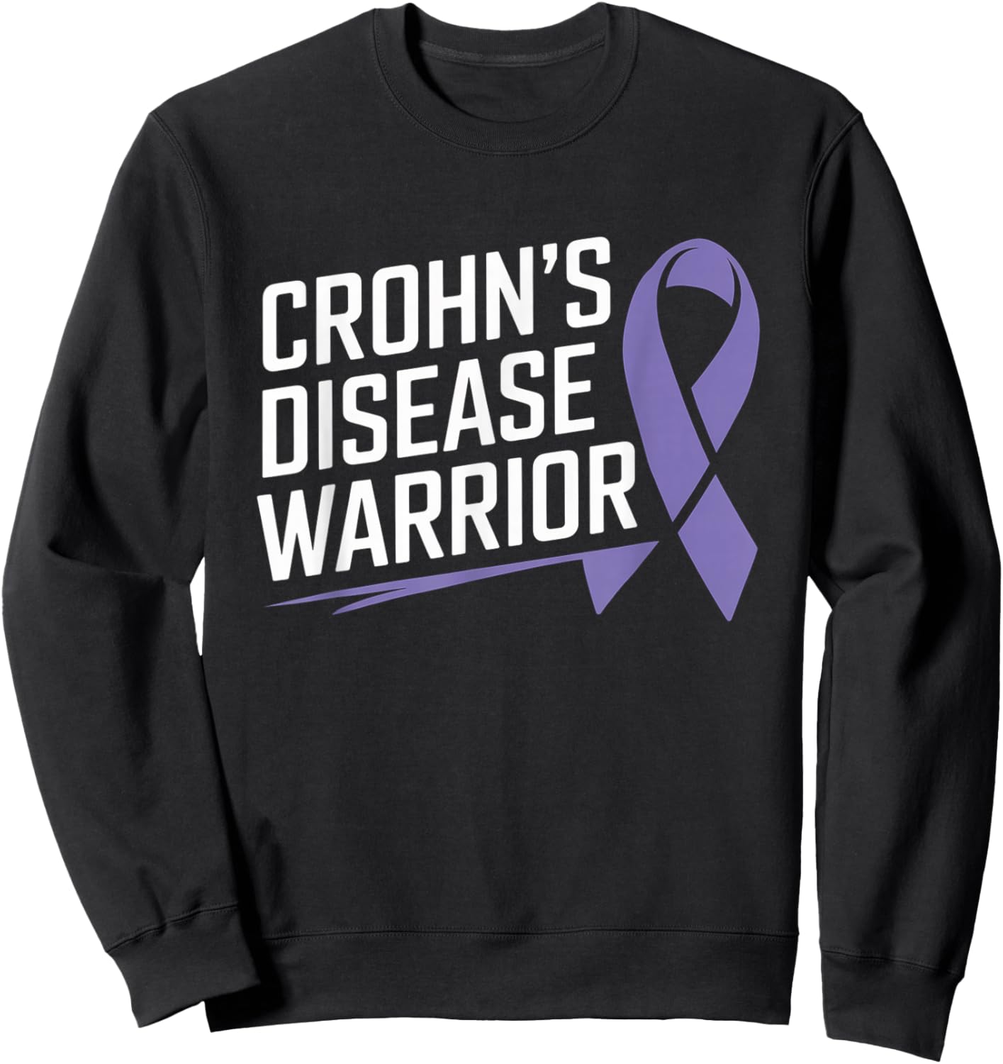 Crohn's Disease Warrior Crohn's Disease Awareness Sweatshirt - Sweatshirt | Black