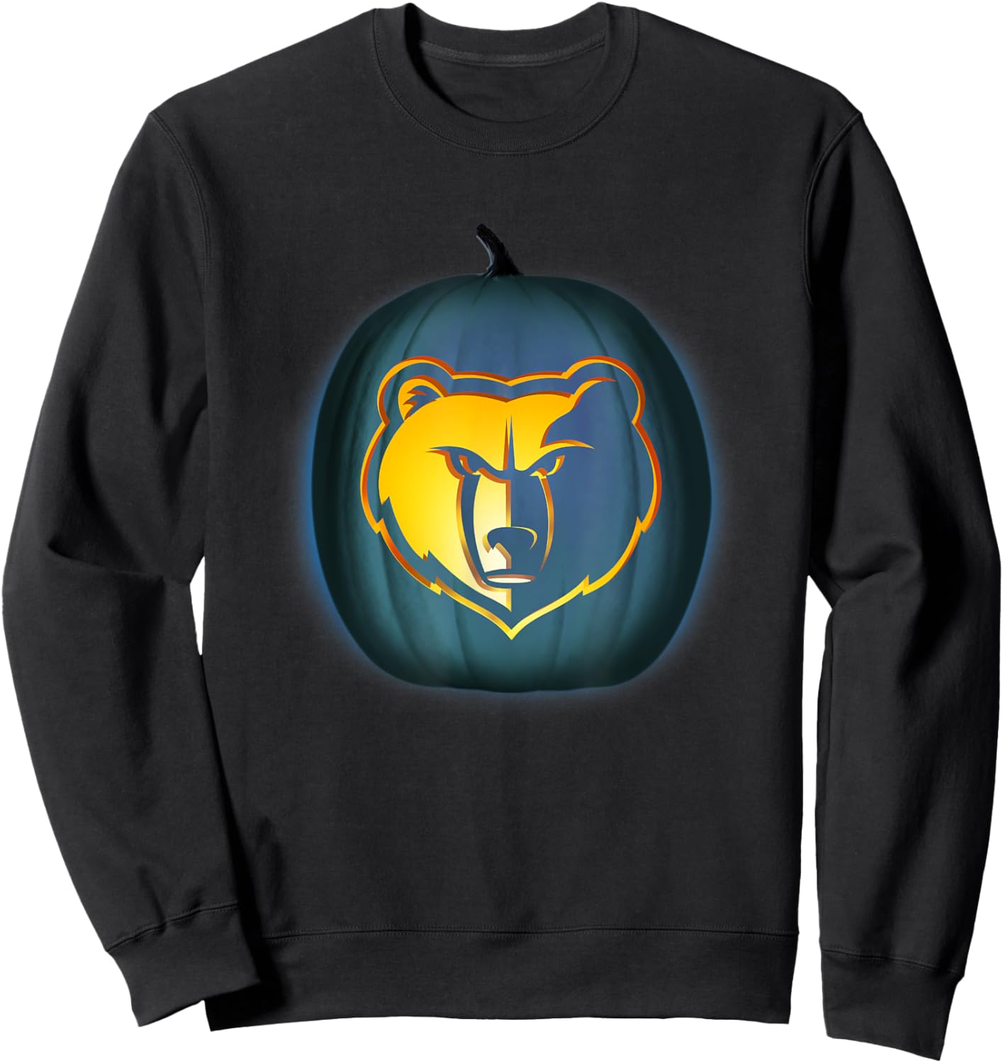 NBA Memphis Grizzlies Halloween Glow Pumpkin Sweatshirt - Sweatshirt | Black