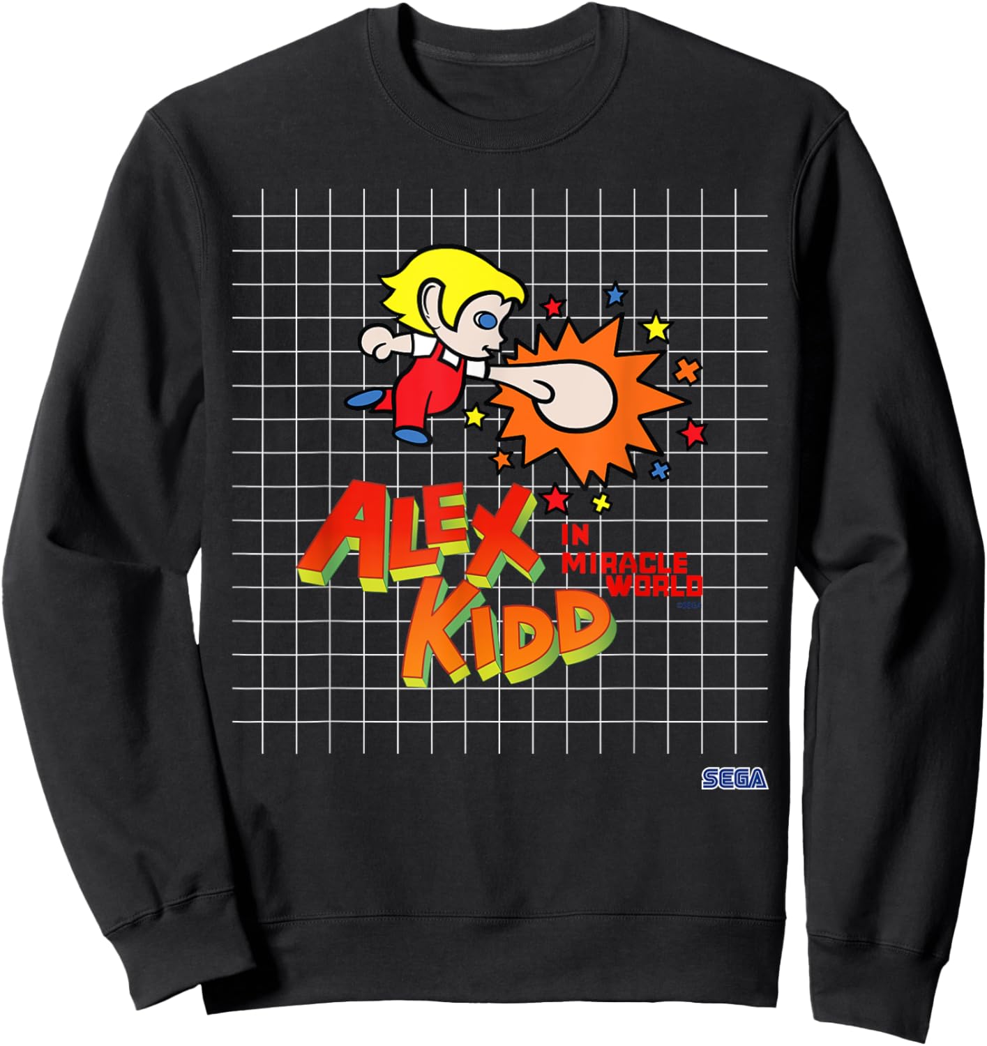 Alex Kidd key art SEGA Master System video game Sweatshirt - Sweatshirt | Black