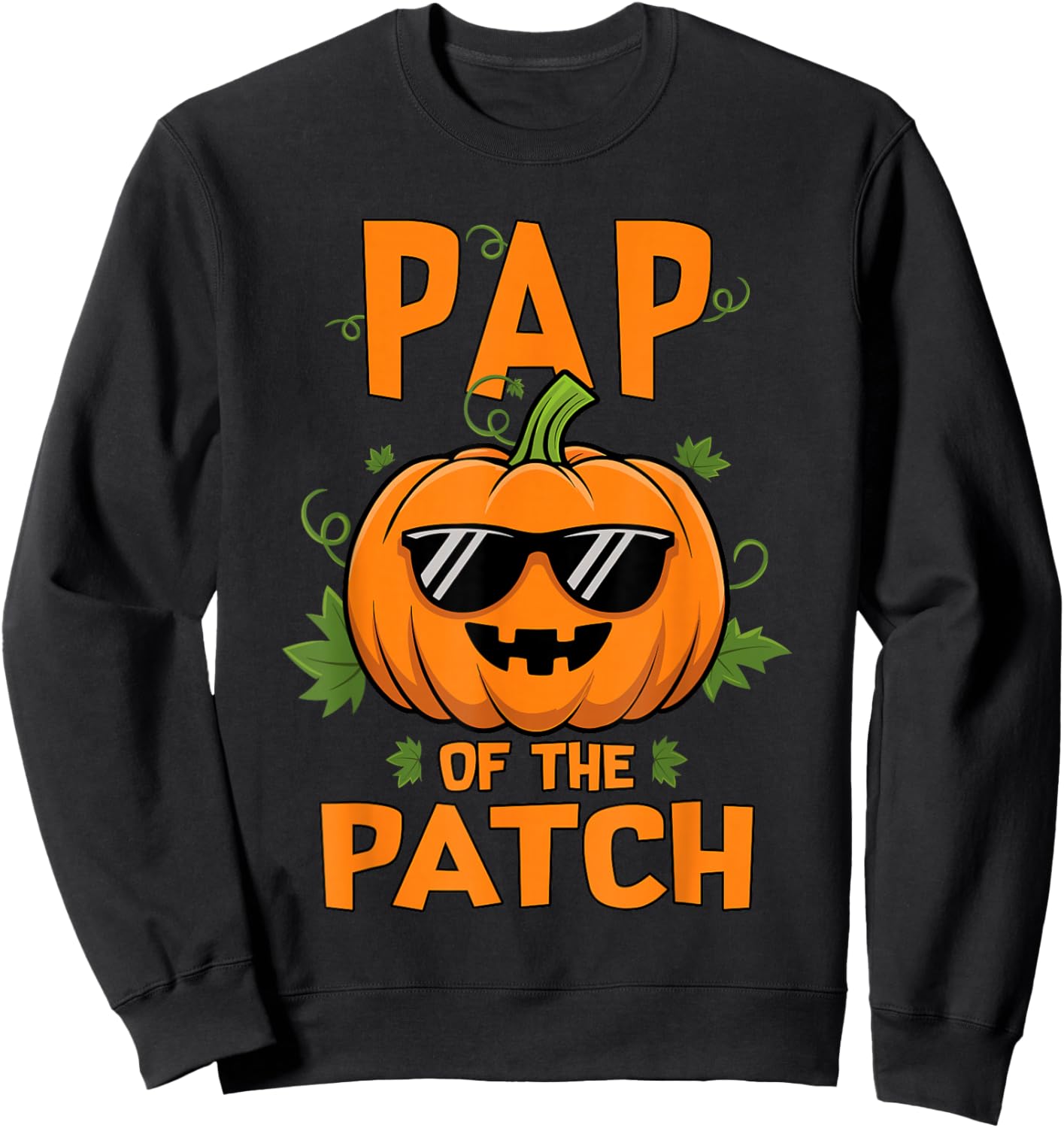 Pumpkin Pap of the Patch Family Matching Halloween Sweatshirt - Sweatshirt | Black