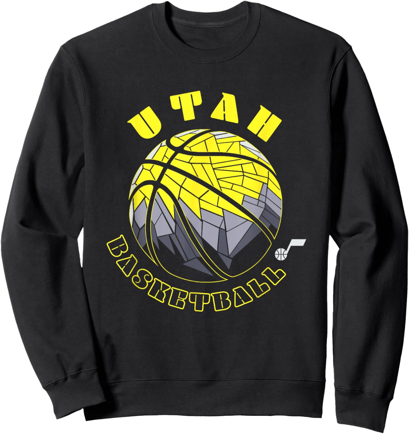 NBA Utah Jazz Neon Prism Basketball Sweatshirt - Sweatshirt | Black
