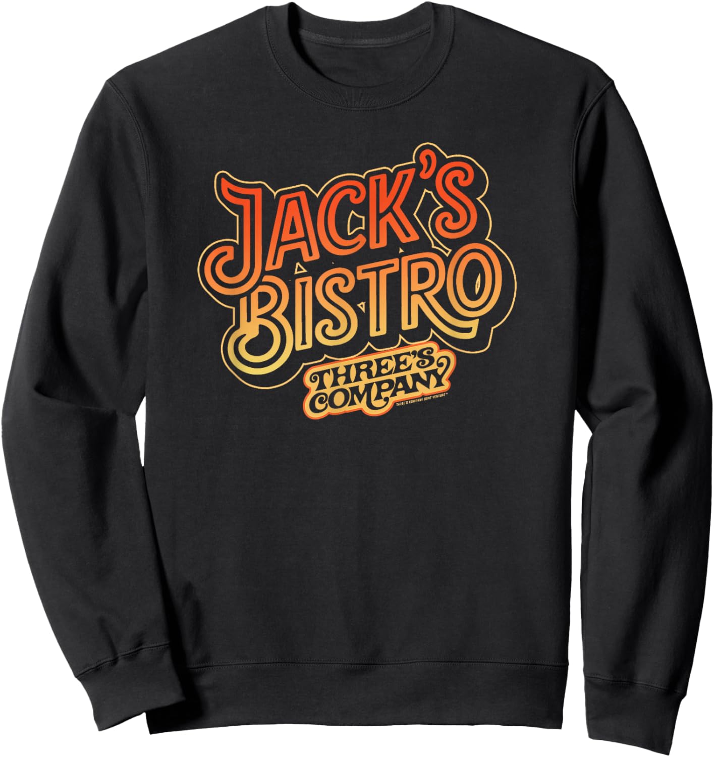 Jack's Bistro Retro Three's Company Jack Tripper Vintage Sweatshirt - Sweatshirt | Black