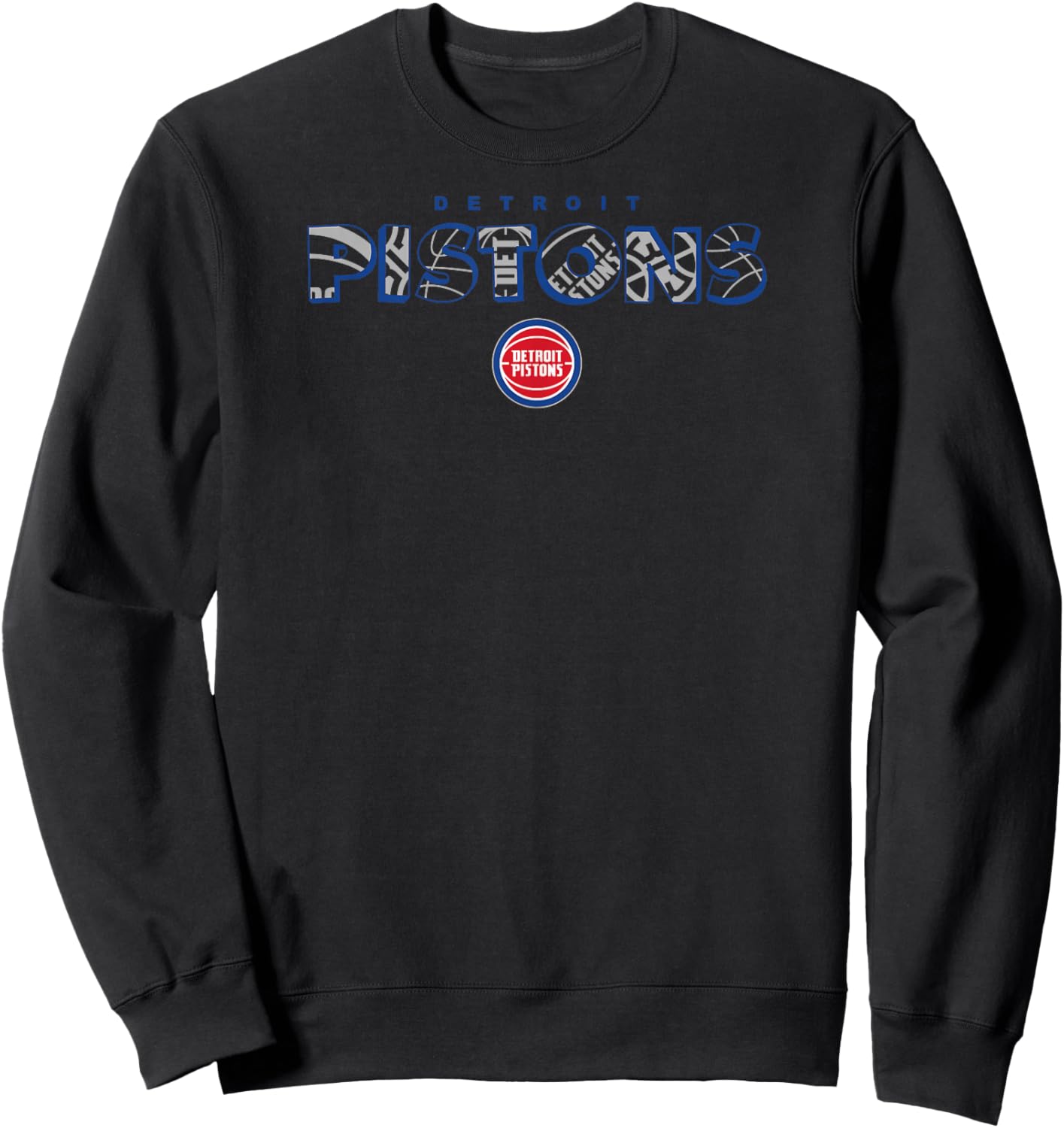 NBA - Detroit Pistons Logo Knockout White Sweatshirt - Sweatshirt | Black