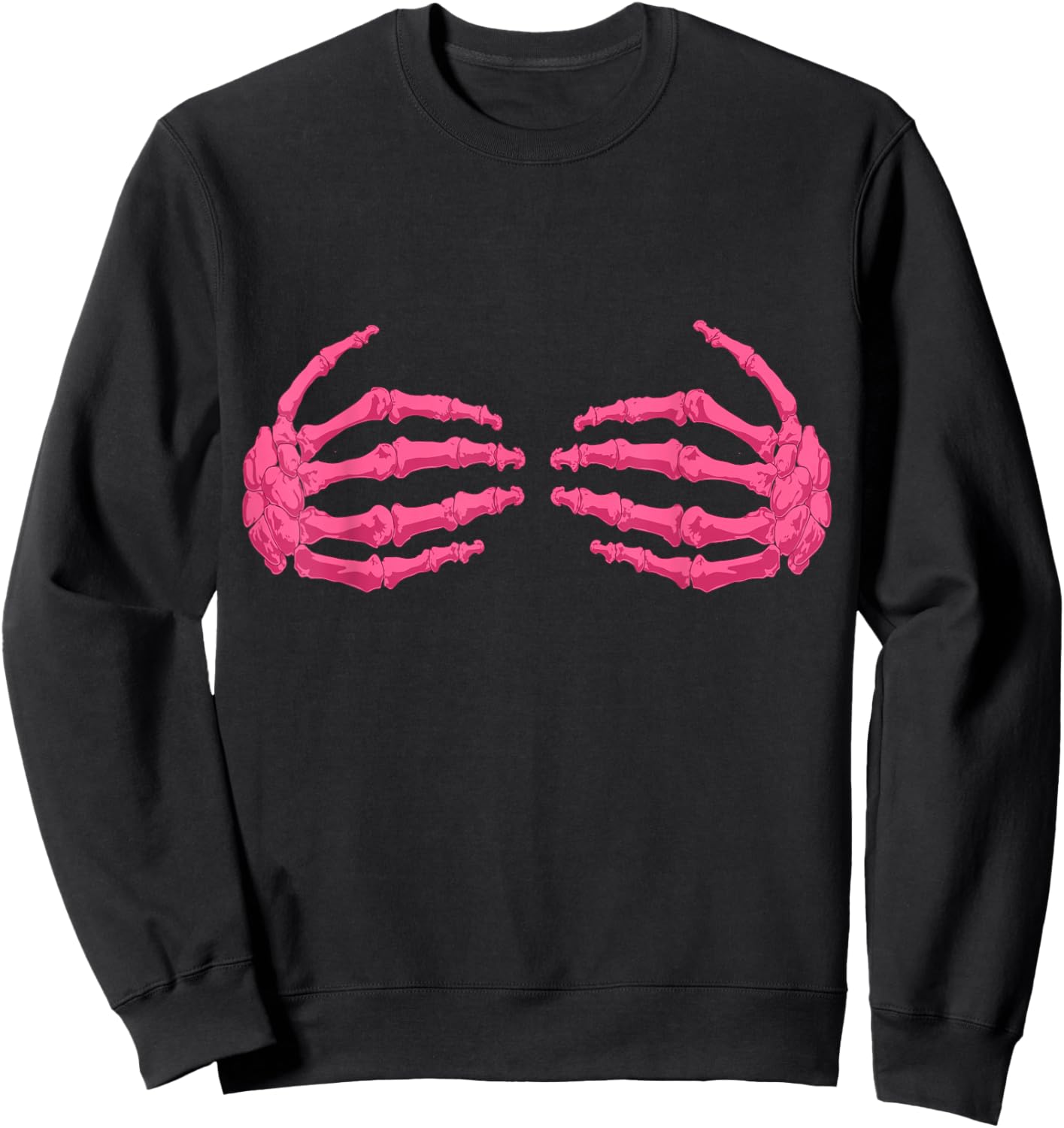 Breast Cancer Awareness In October We Wear Pink Halloween Sweatshirt - Sweatshirt | Black