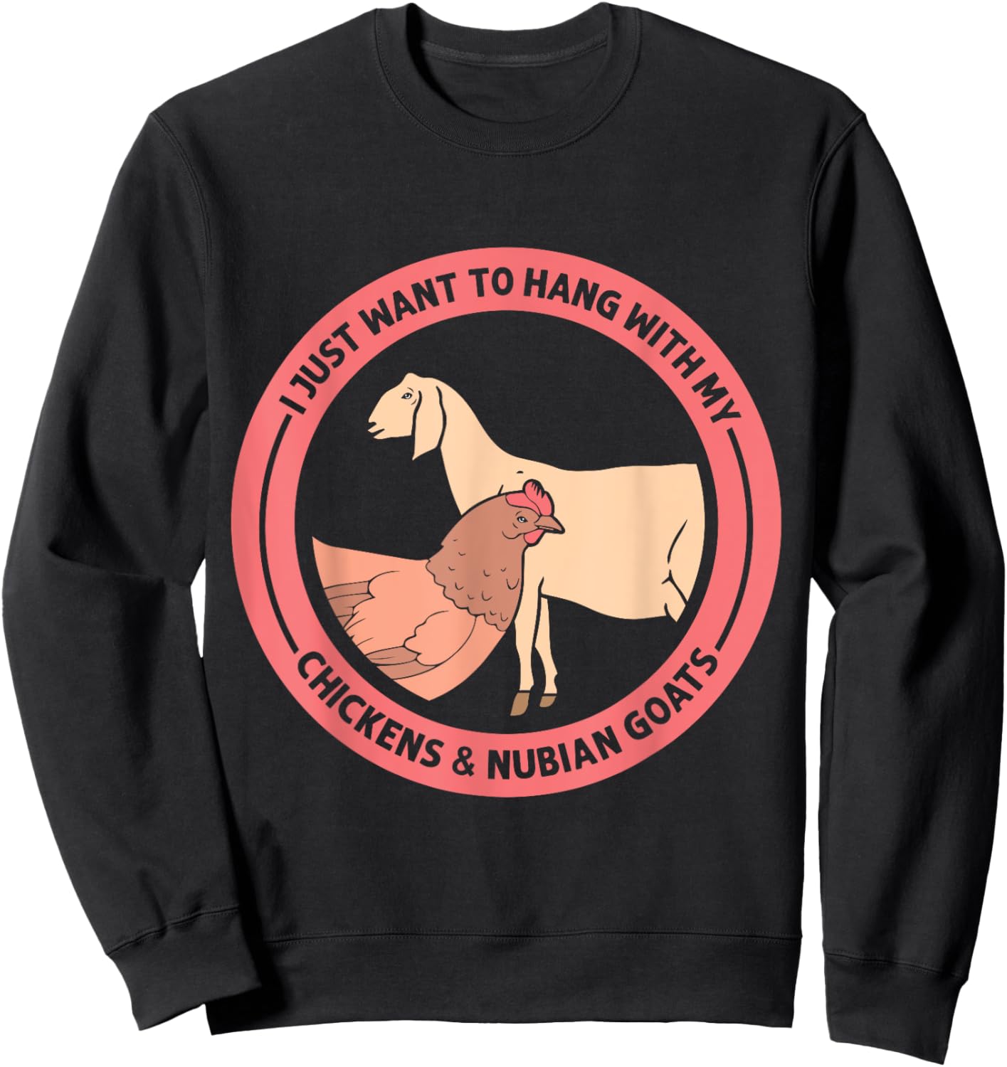 Nubian Goat Outfits and Nubian Goat Sweatshirt - Sweatshirt | Black