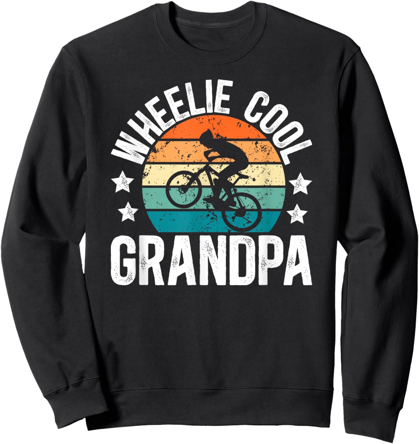 Wheelie Cool Cycling Grandpa Bicycle Grandpa Cyclist Grandpa Sweatshirt - Sweatshirt | Black
