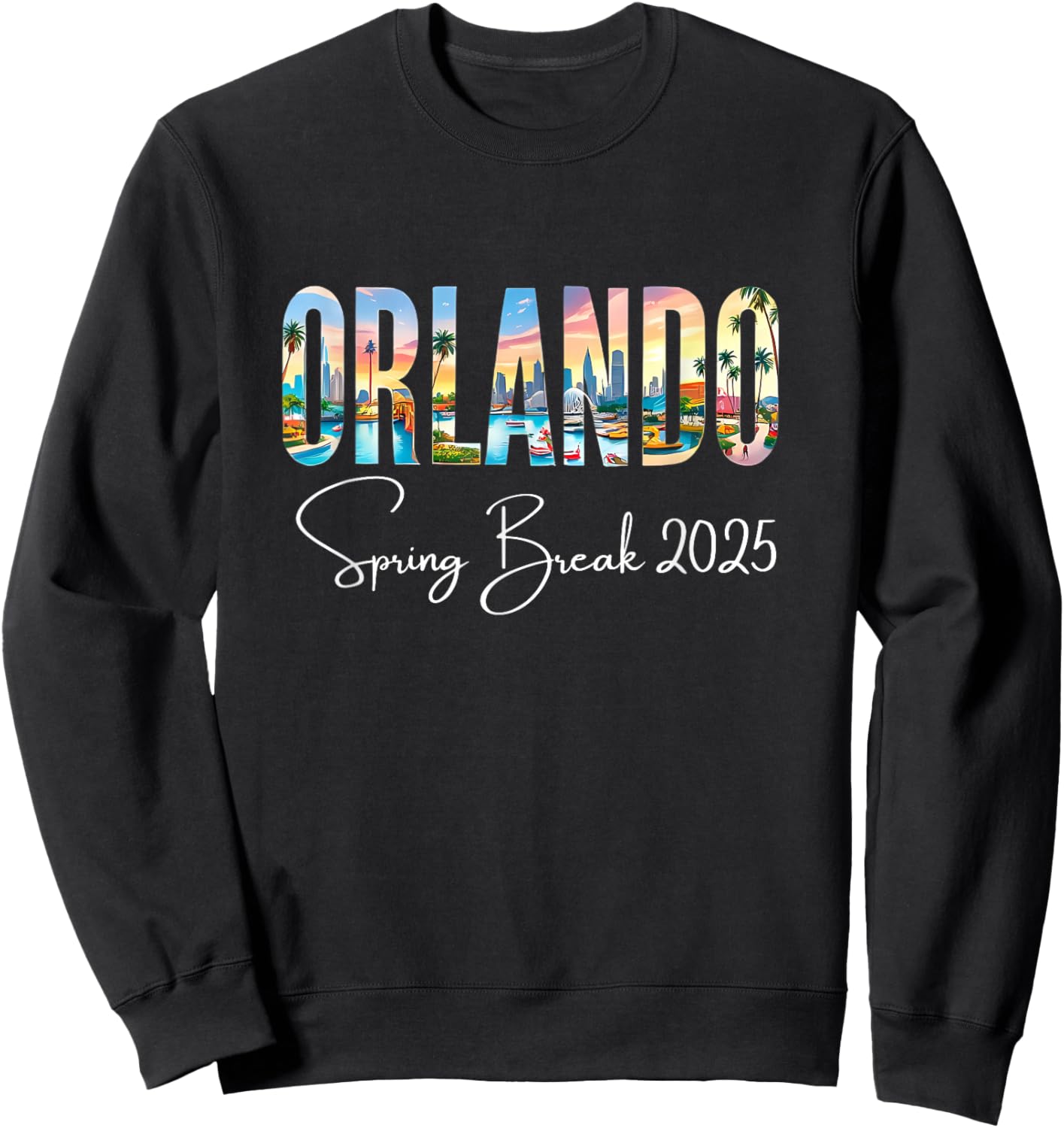 Orlando Florida Spring Break 2025 Sweatshirt - Sweatshirt | Black