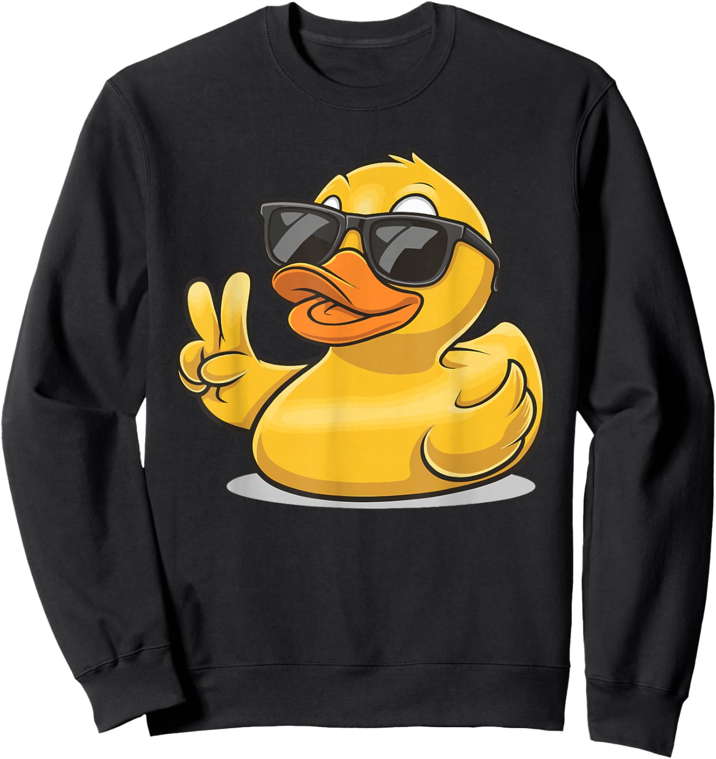 Bath Duck with Sunglasses Sweatshirt - Sweatshirt | Black