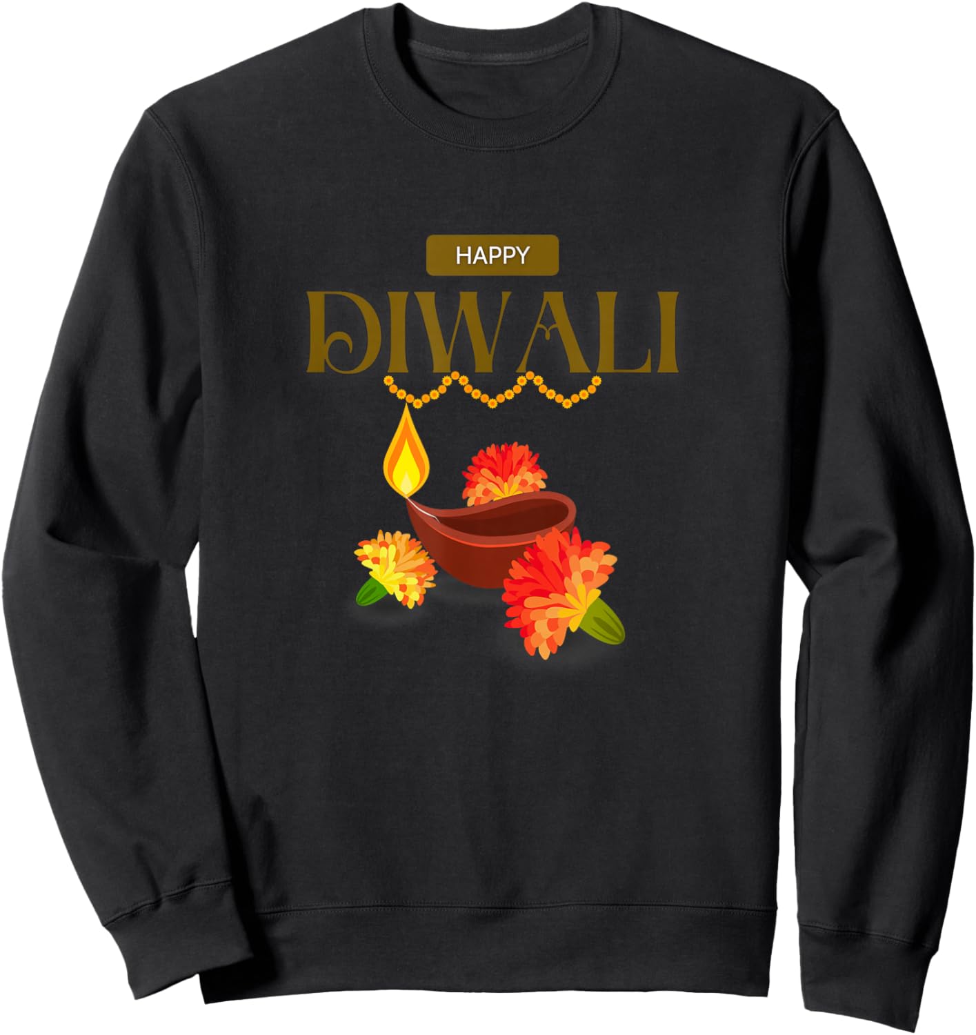 Happy Diwali Festival of Lights Matching Kids Sweatshirt - Sweatshirt | Black