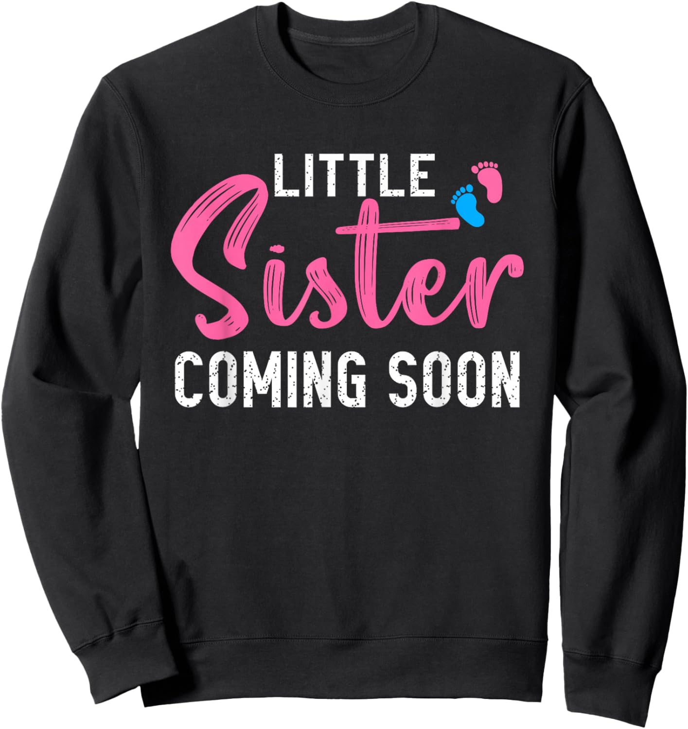Little Sister Coming Soon Sweatshirt - Sweatshirt | Black