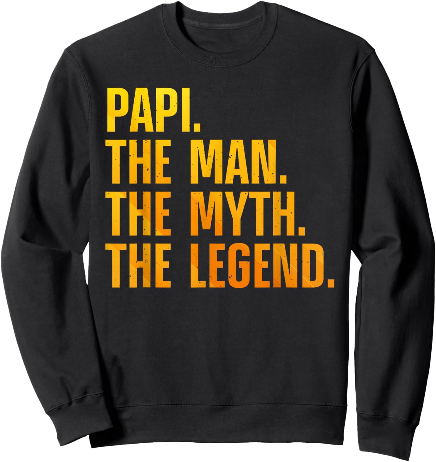 Papi Design For Grandpa Grandfather From Grandkids Papi Sweatshirt - Sweatshirt | Black