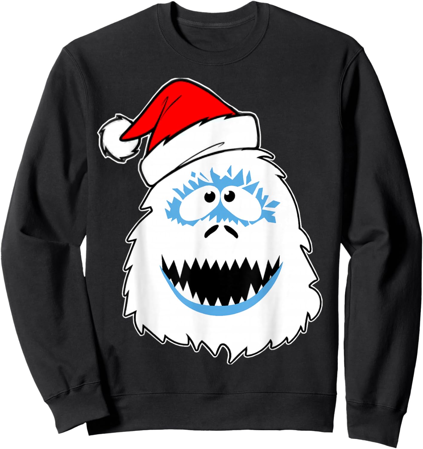 Funny Xmas Abominable Snowman Bigfoot Yeti Retro Christmas Sweatshirt - Sweatshirt | Black