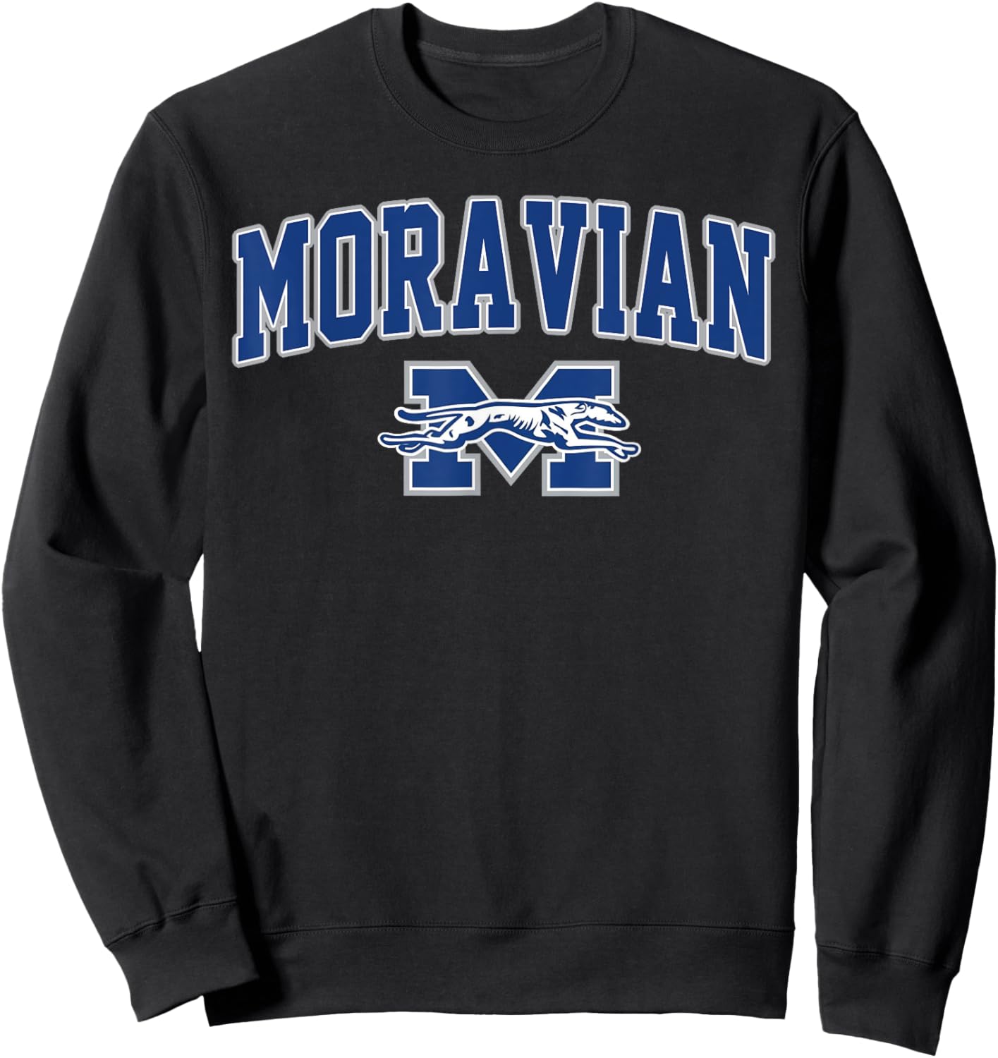 Moravian University Arch Vintage Sports Design Men Women Sweatshirt - Sweatshirt | Black