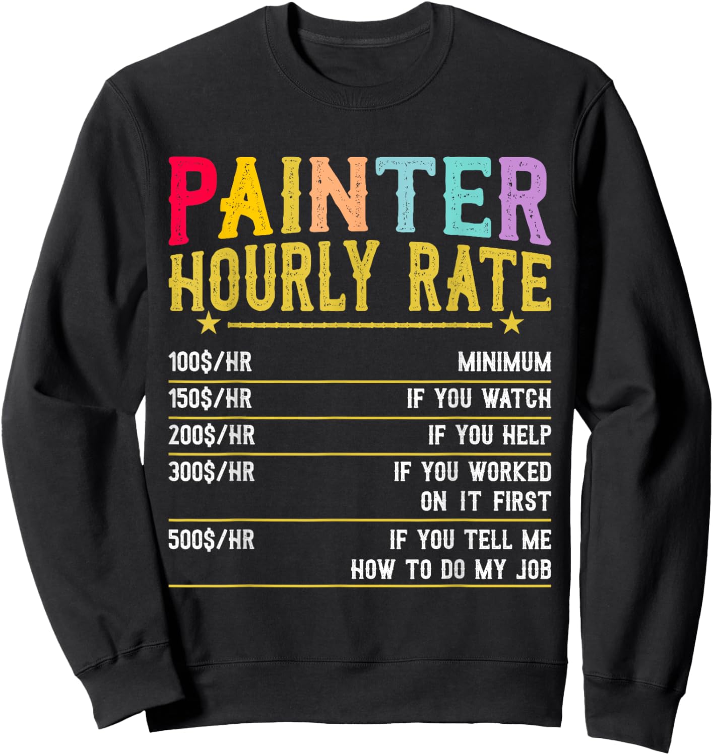 Painter Women Painting Job House Painter Sweatshirt - Sweatshirt | Black