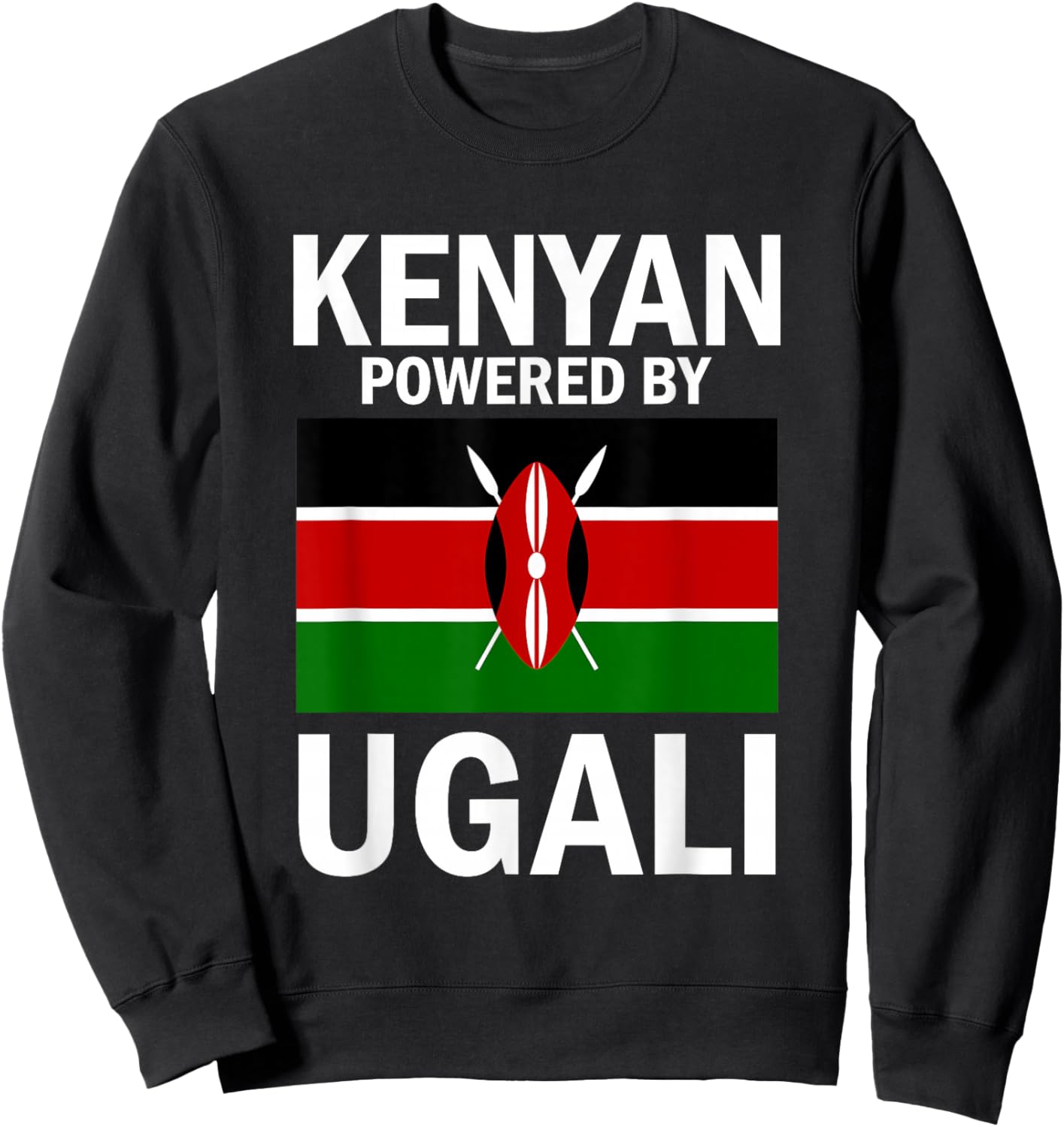 Kenya Kenyan Flag Sweatshirt - Sweatshirt | Black