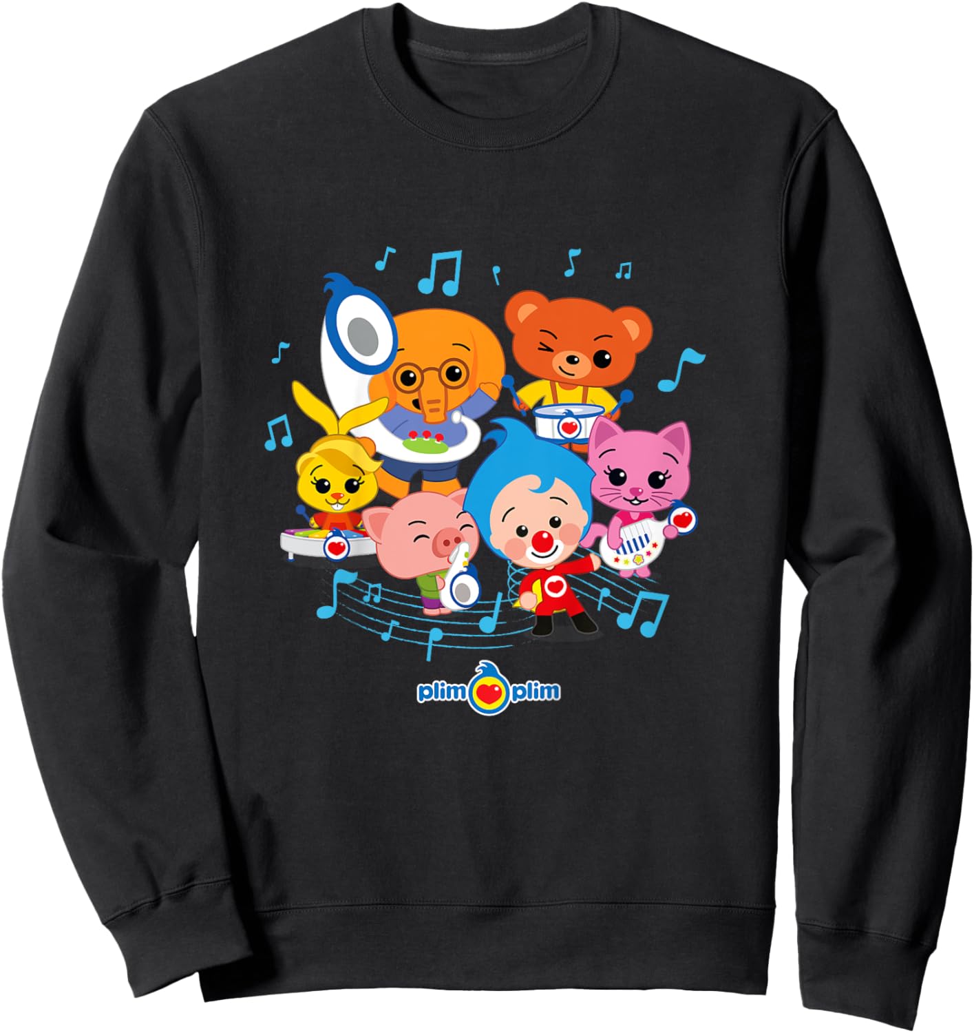 Kids Plim Plim The Kindness Hero - Colourful designs for children Sweatshirt - Sweatshirt | Black
