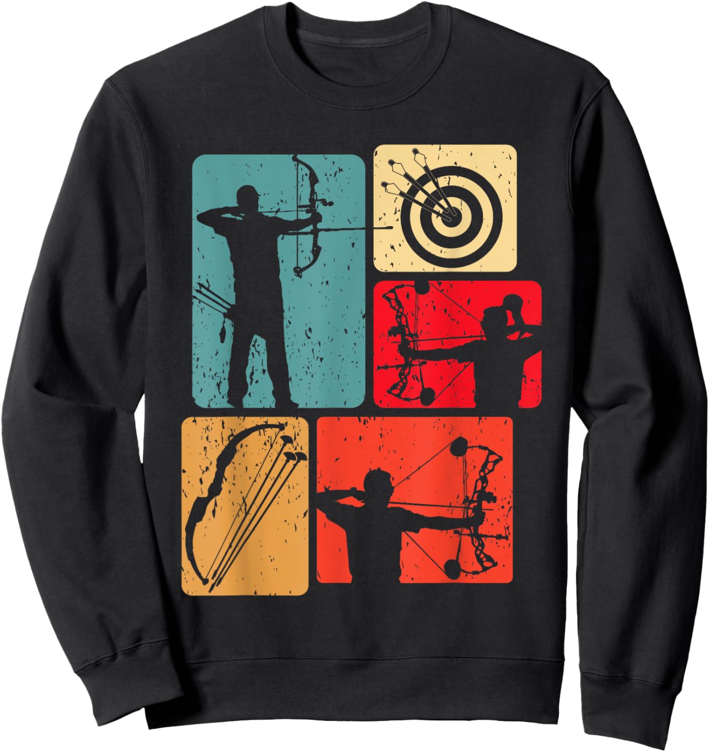 Funny Archery Cool Bow Arrow Target Game Enthusiast Outfit Sweatshirt - Sweatshirt | Black